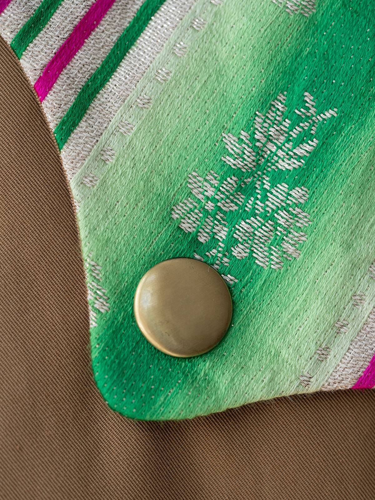 A-line skirt with vintage fabric inserts