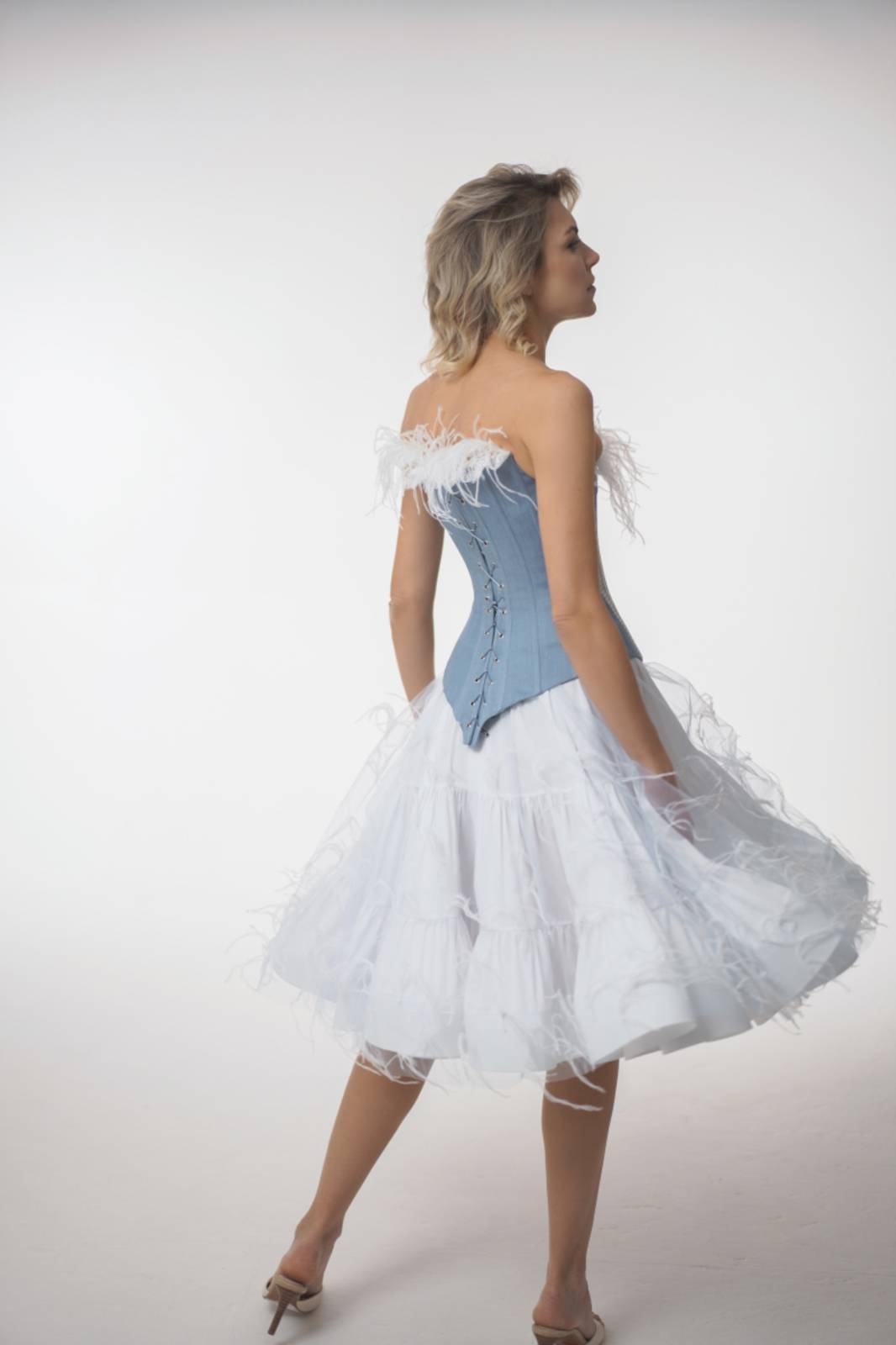 Denim corset Ecume