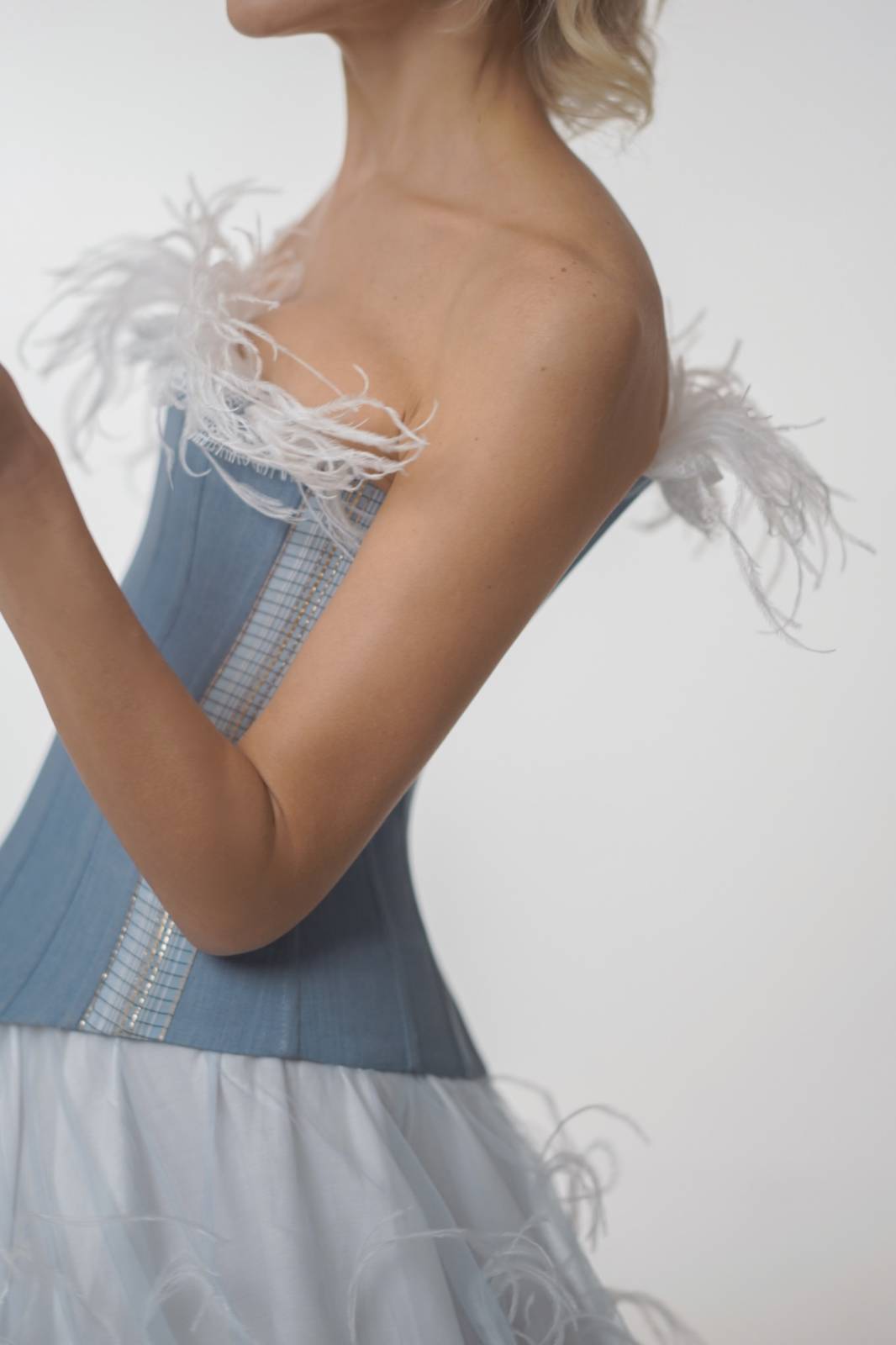 Denim corset Ecume