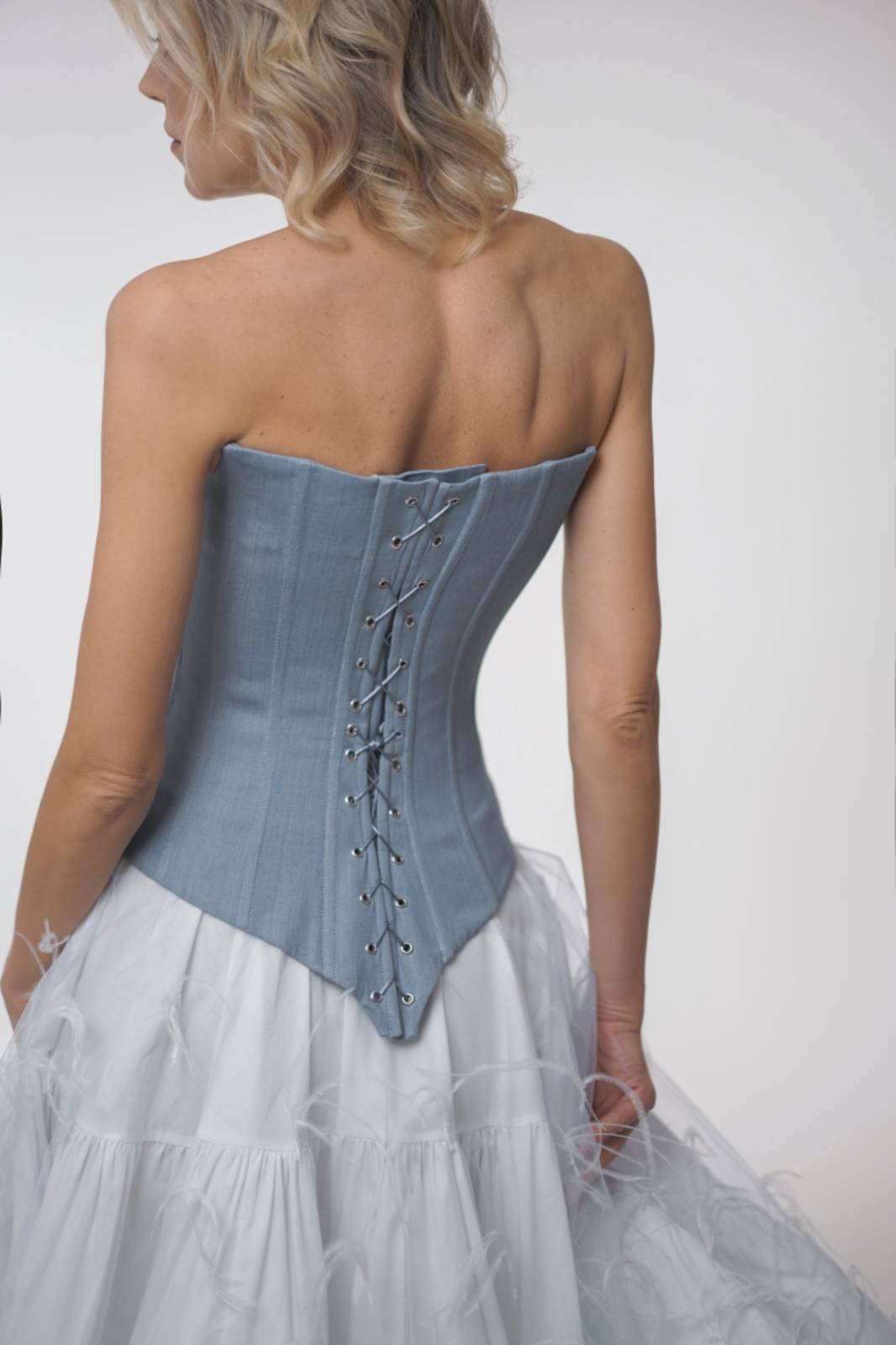 Denim corset Ecume
