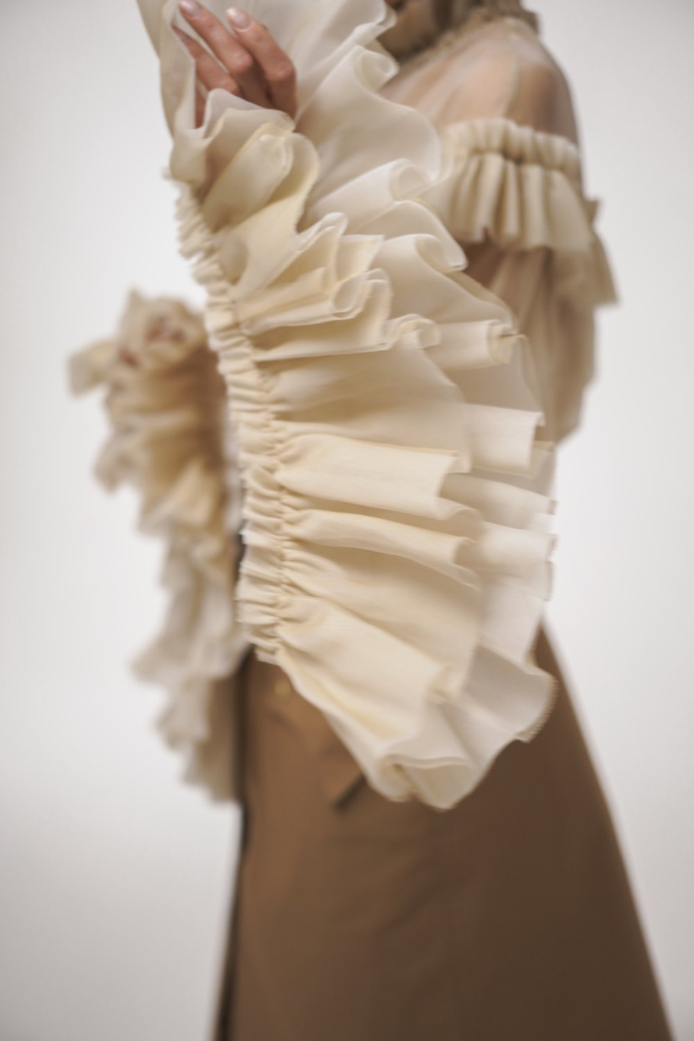 Ruffle Silk Blouse Sensual Whisper