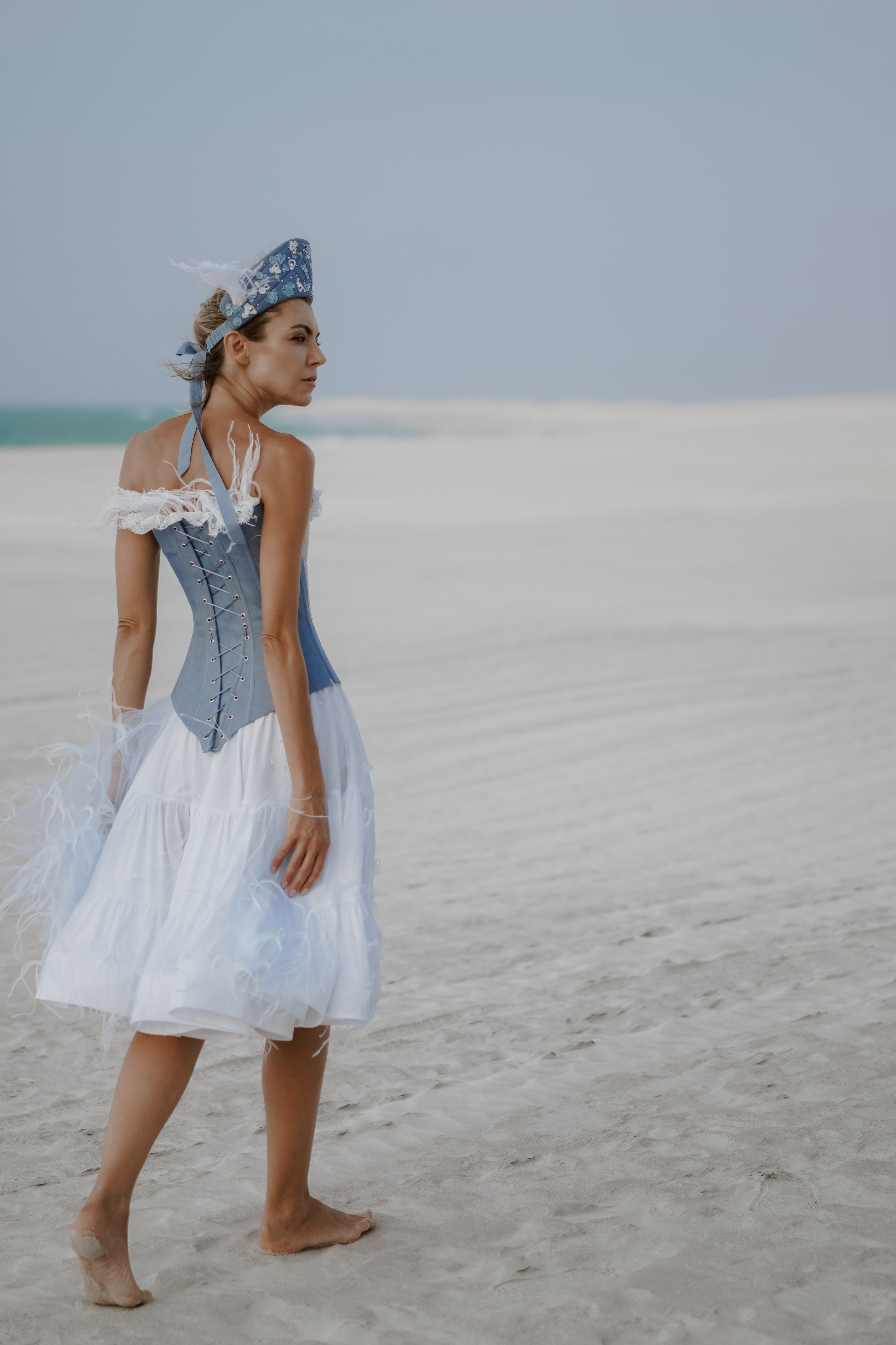 Denim corset Ecume