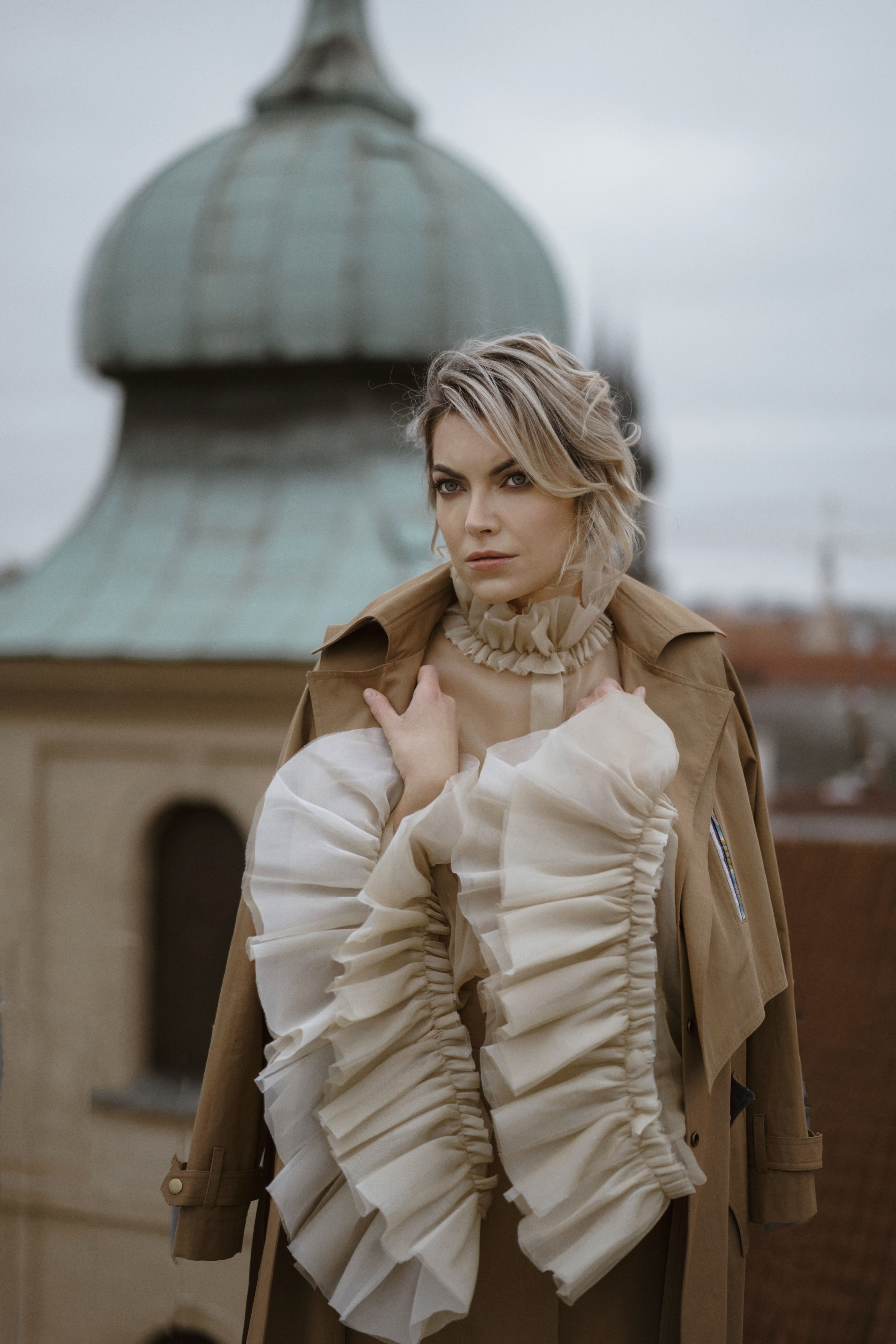 Ruffle Silk Blouse Sensual Whisper