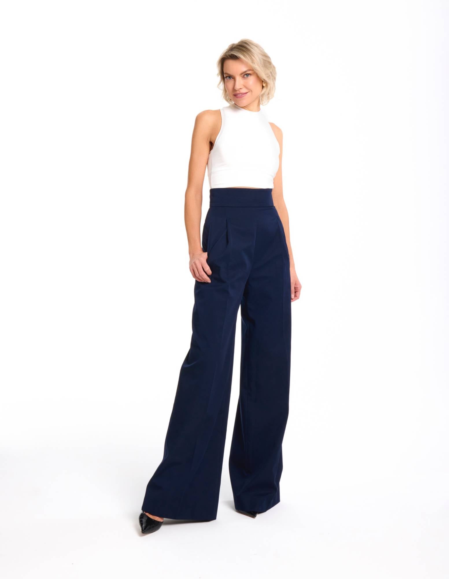 High-waisted trousers Mimaussy