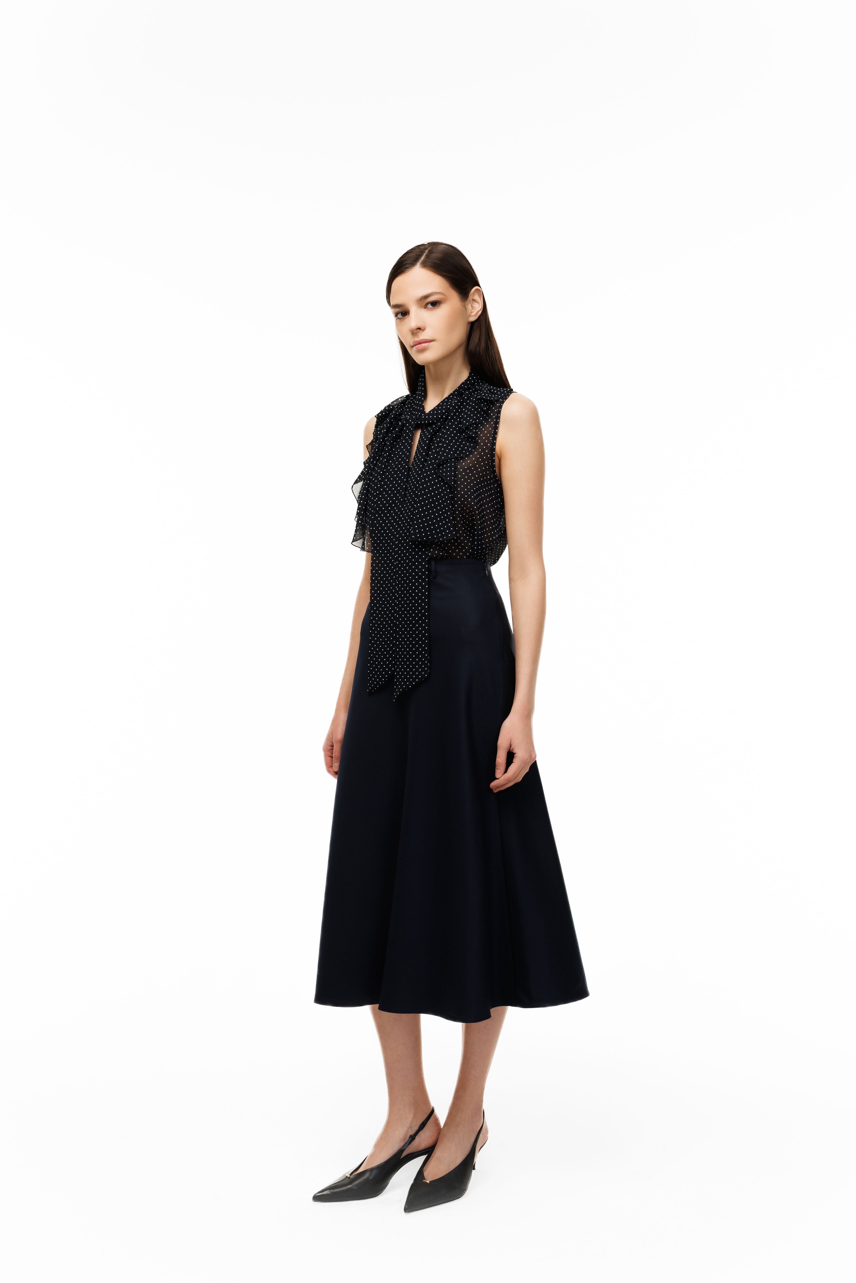 A-Line Midi Skirt Midnight Navy