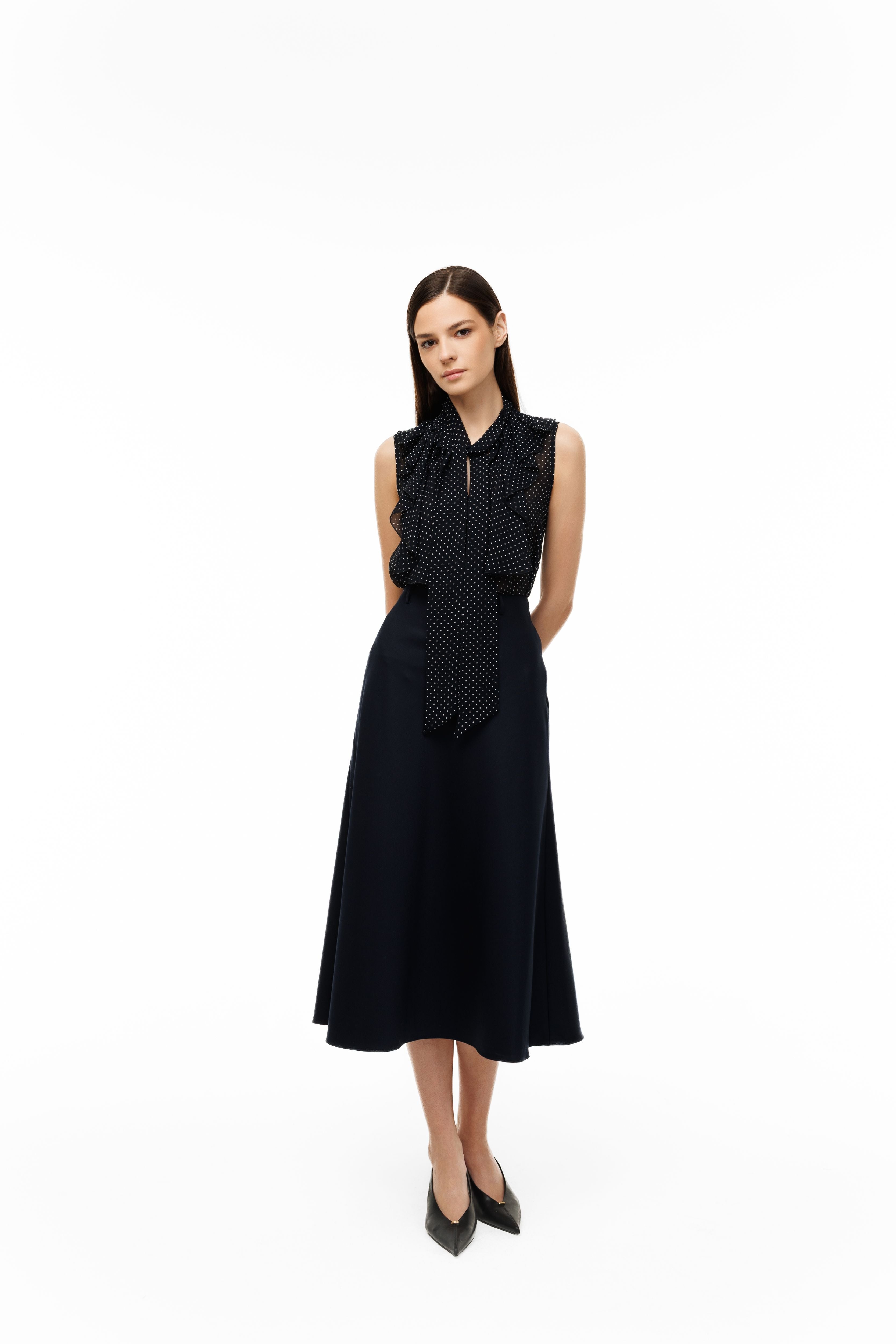 A-Line Midi Skirt Midnight Navy