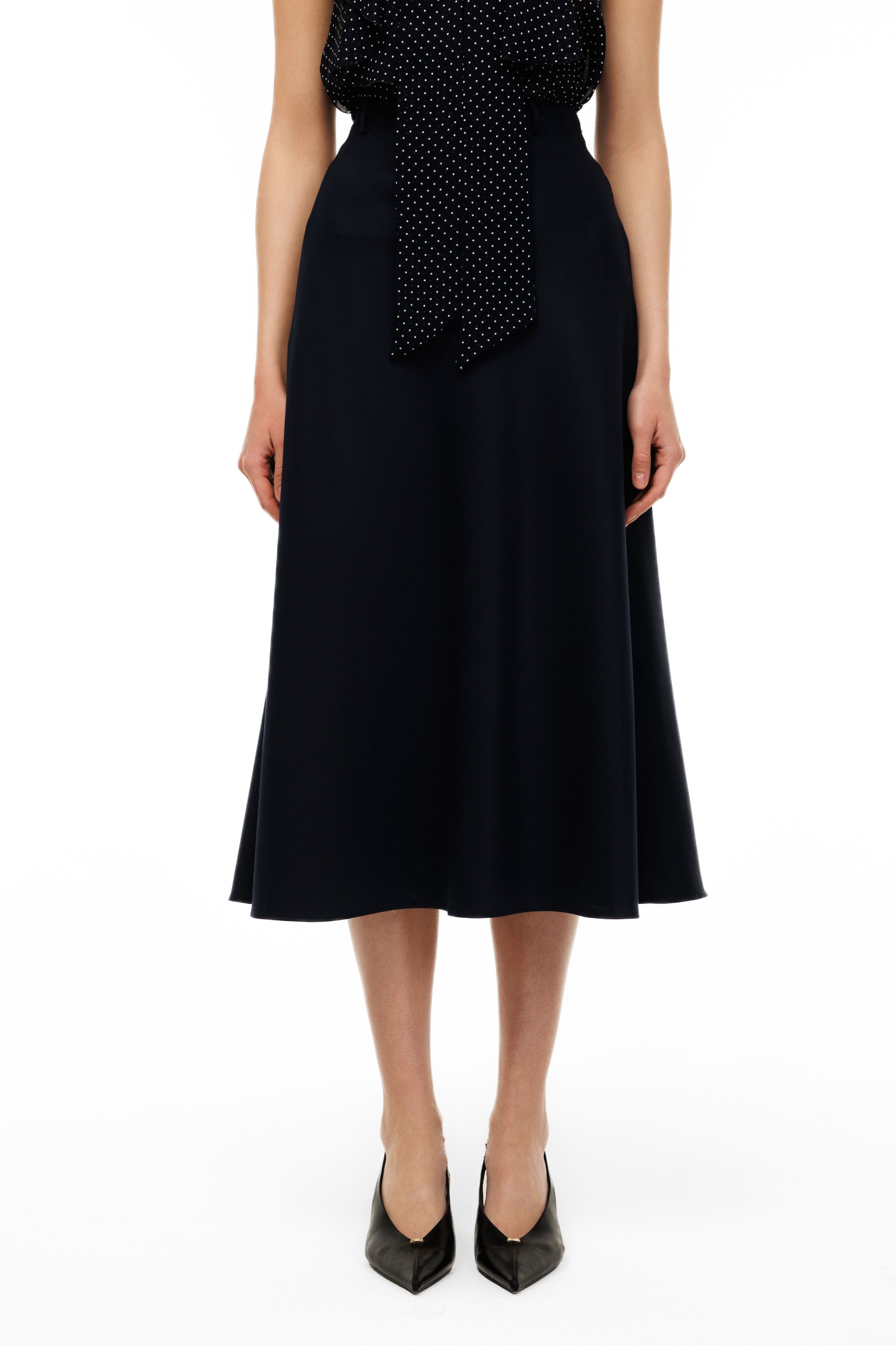 A-Line Midi Skirt Midnight Navy
