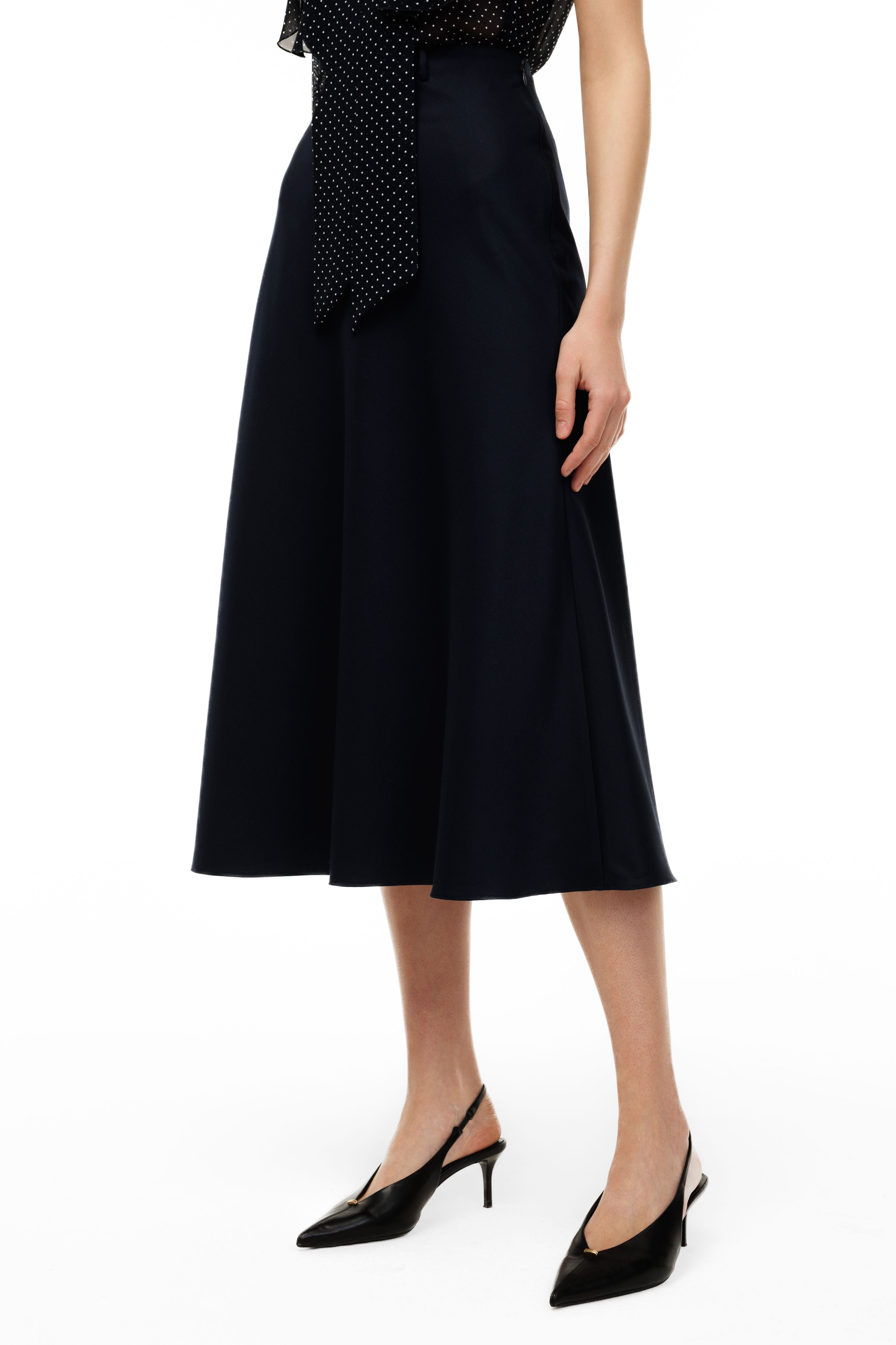 A-Line Midi Skirt Midnight Navy