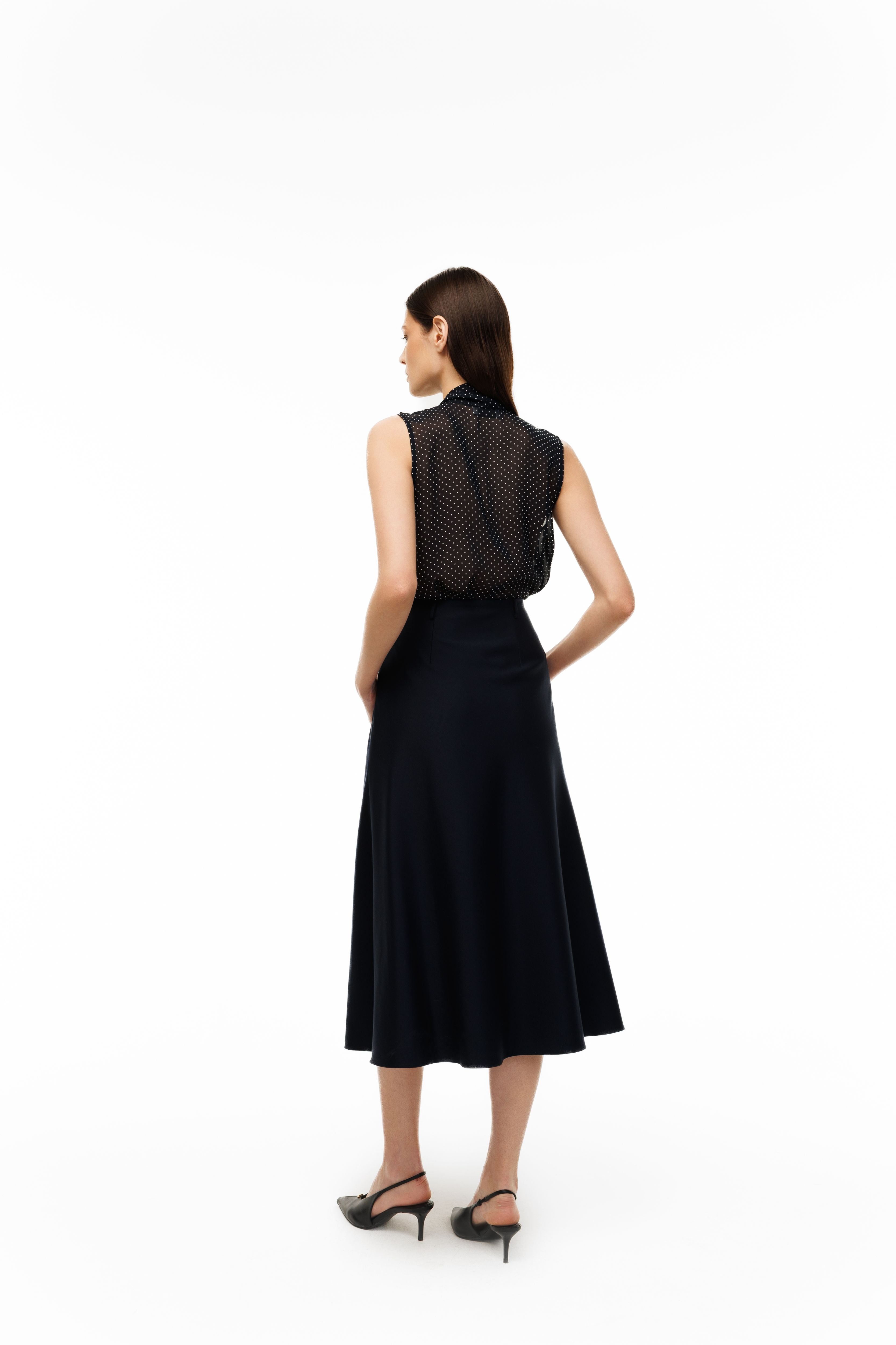 A-Line Midi Skirt Midnight Navy
