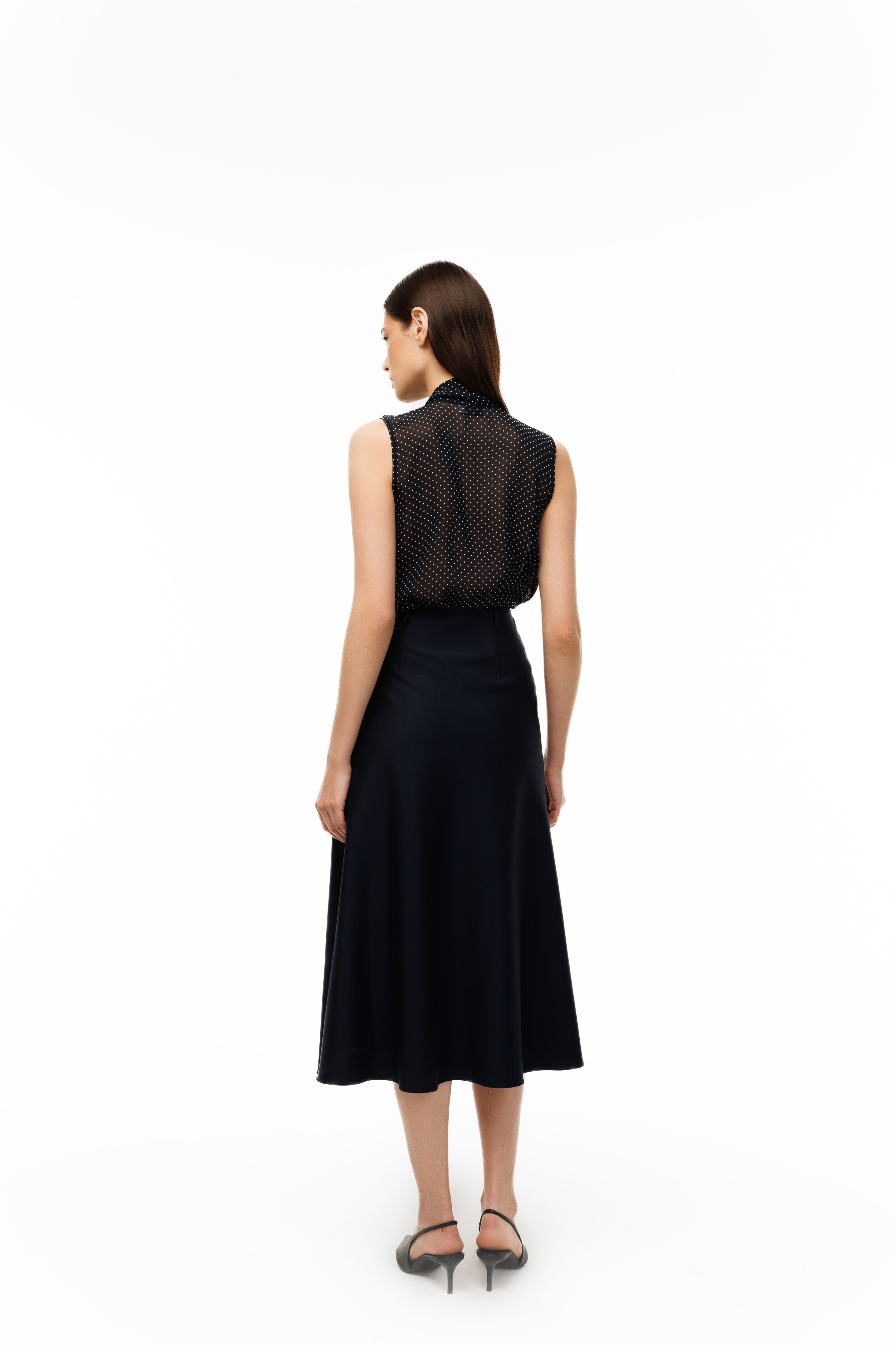A-Line Midi Skirt Midnight Navy