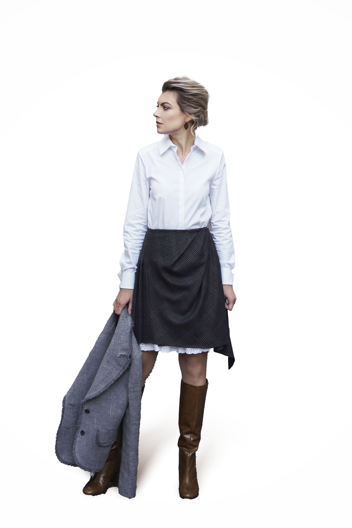 Cotton Shirt “Discret” In White