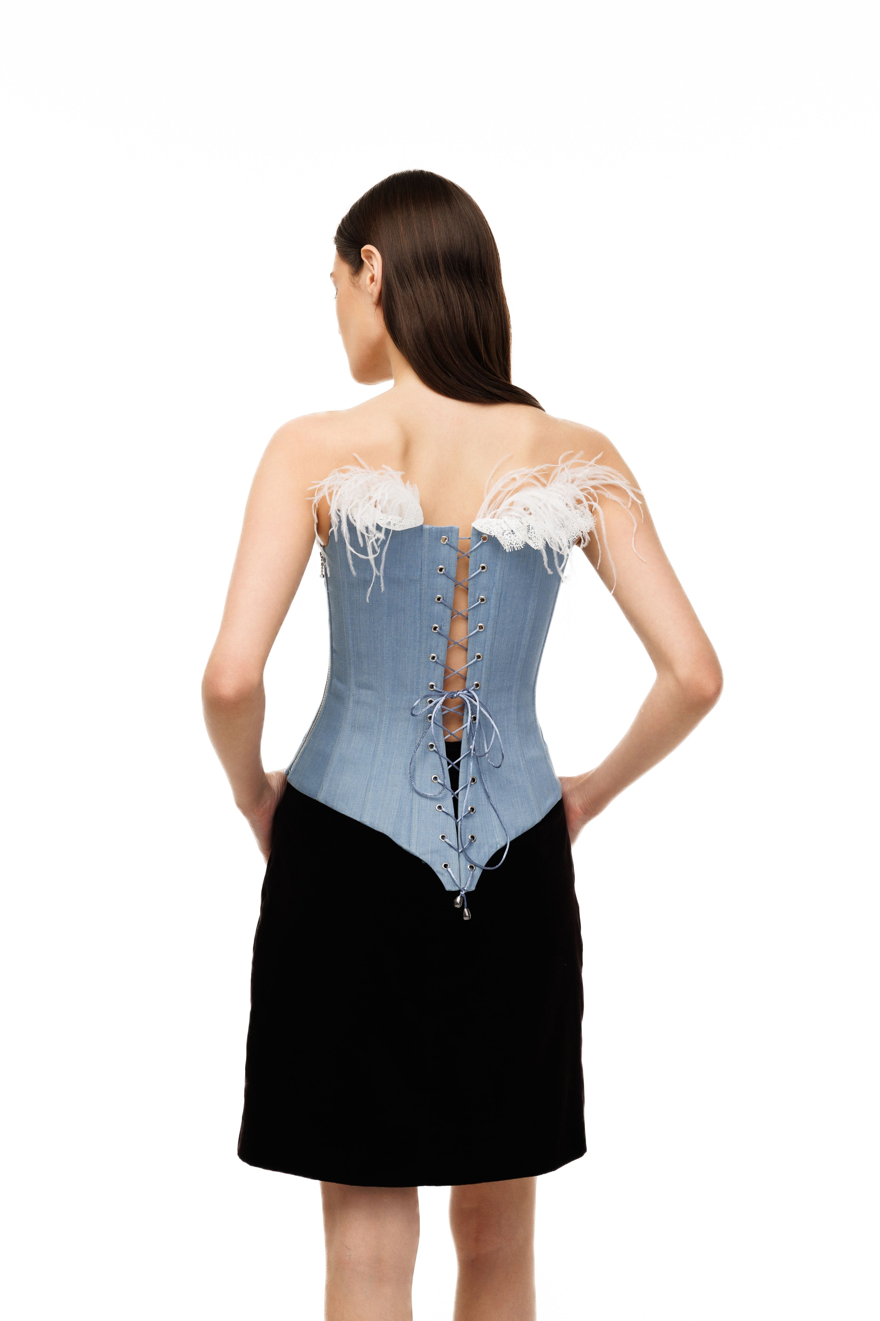 Denim Corset Ecume