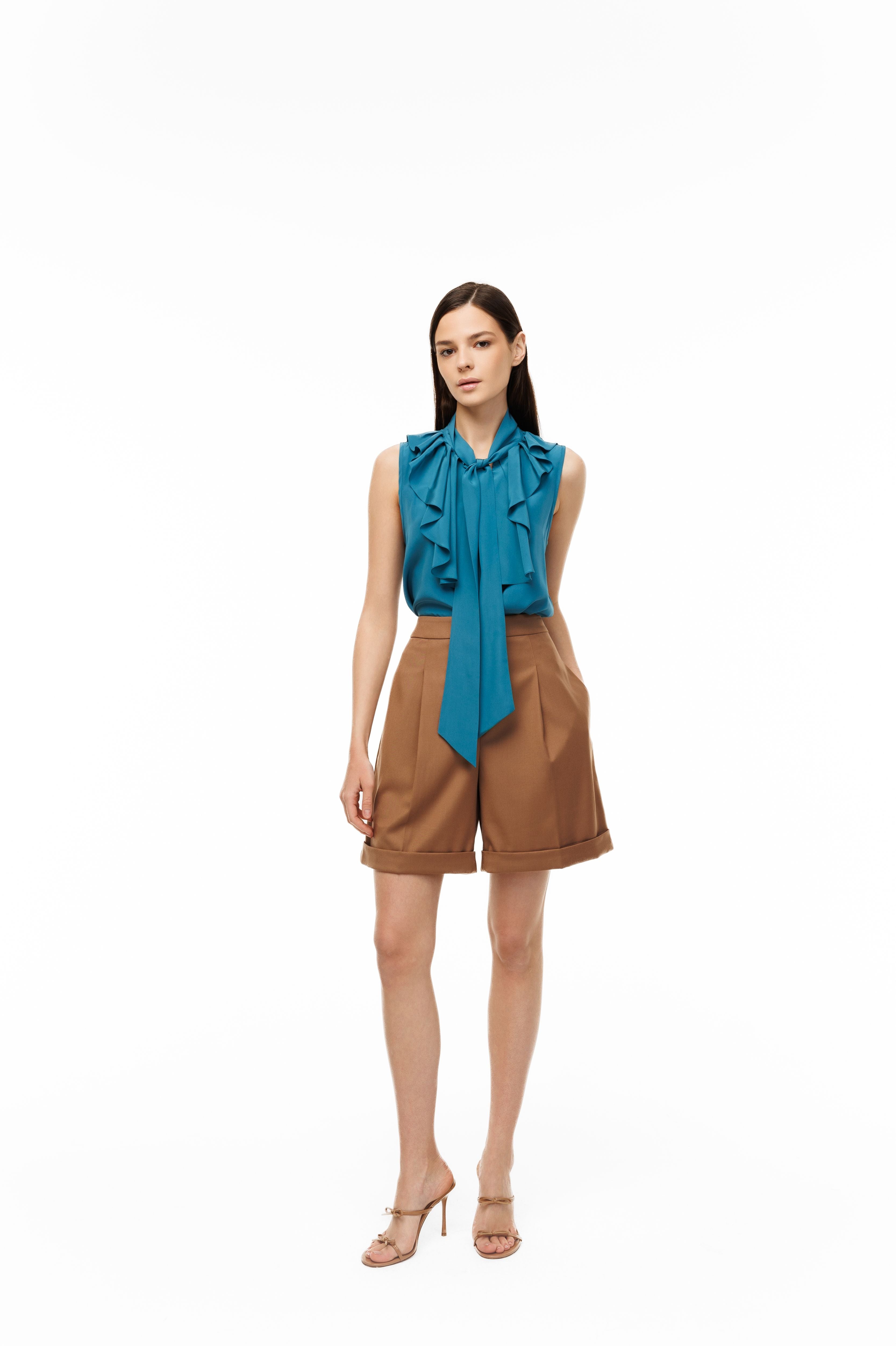 High-Waisted Shorts Toffee Glaze