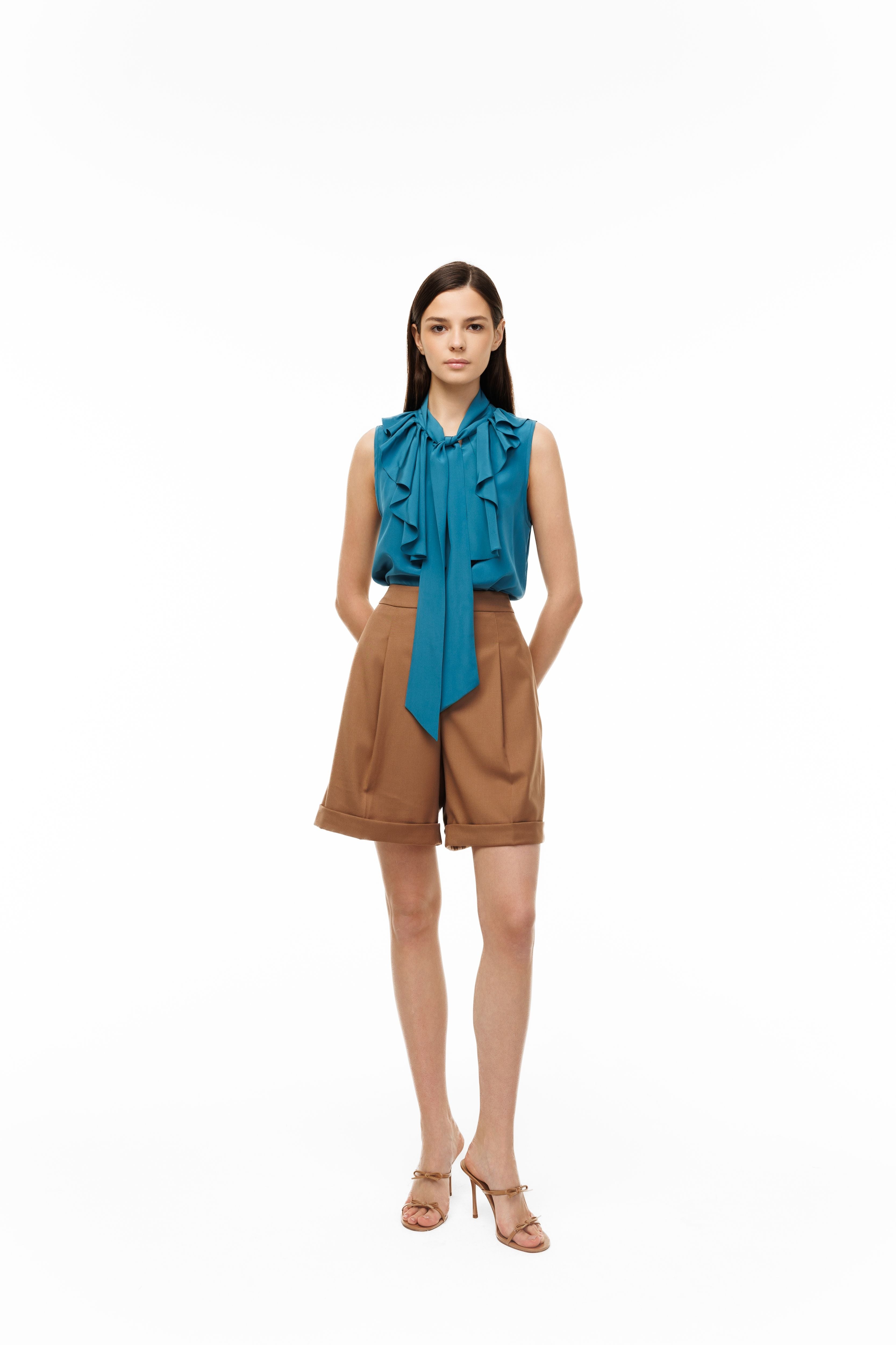High-Waisted Shorts Toffee Glaze