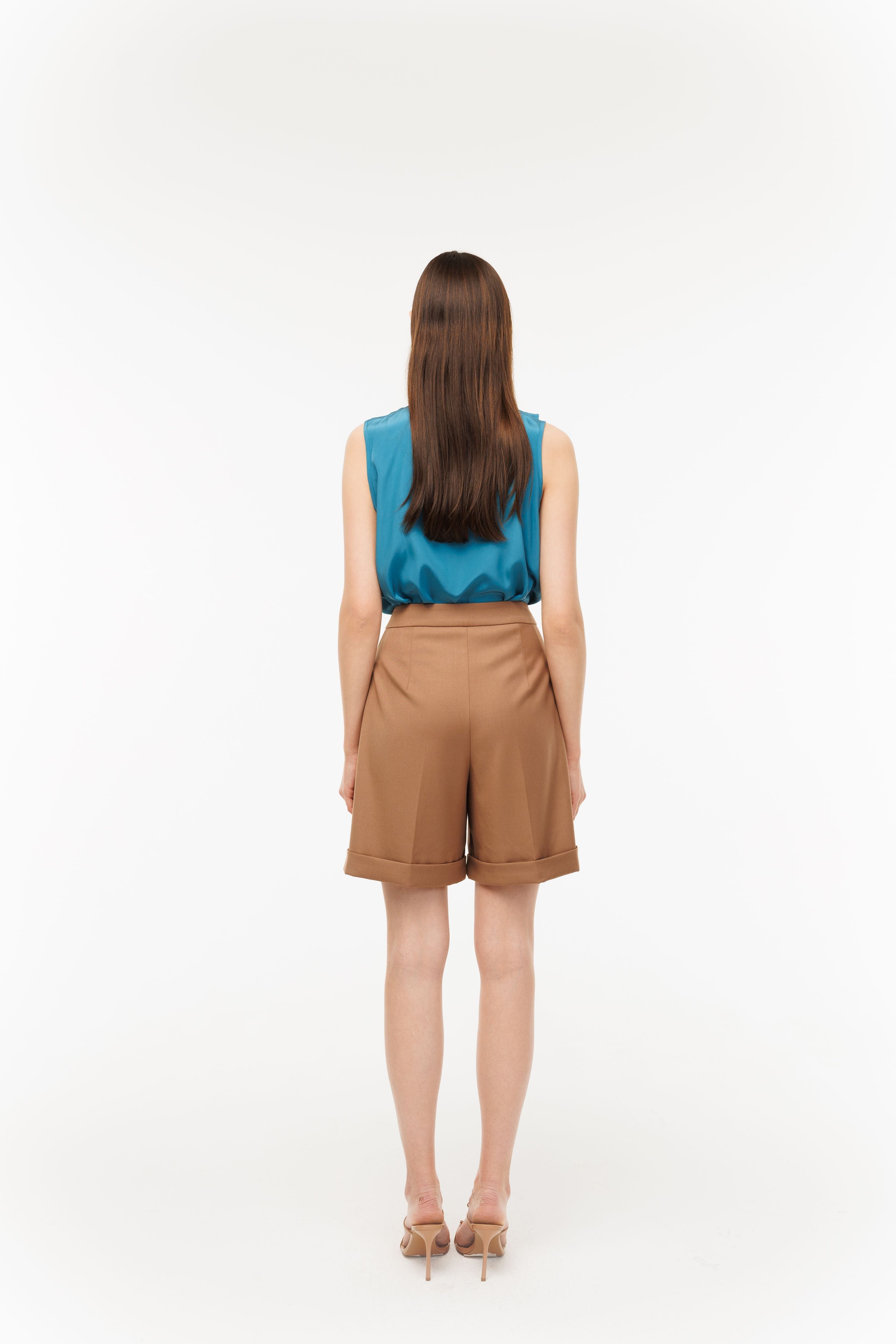 High-Waisted Shorts Toffee Glaze