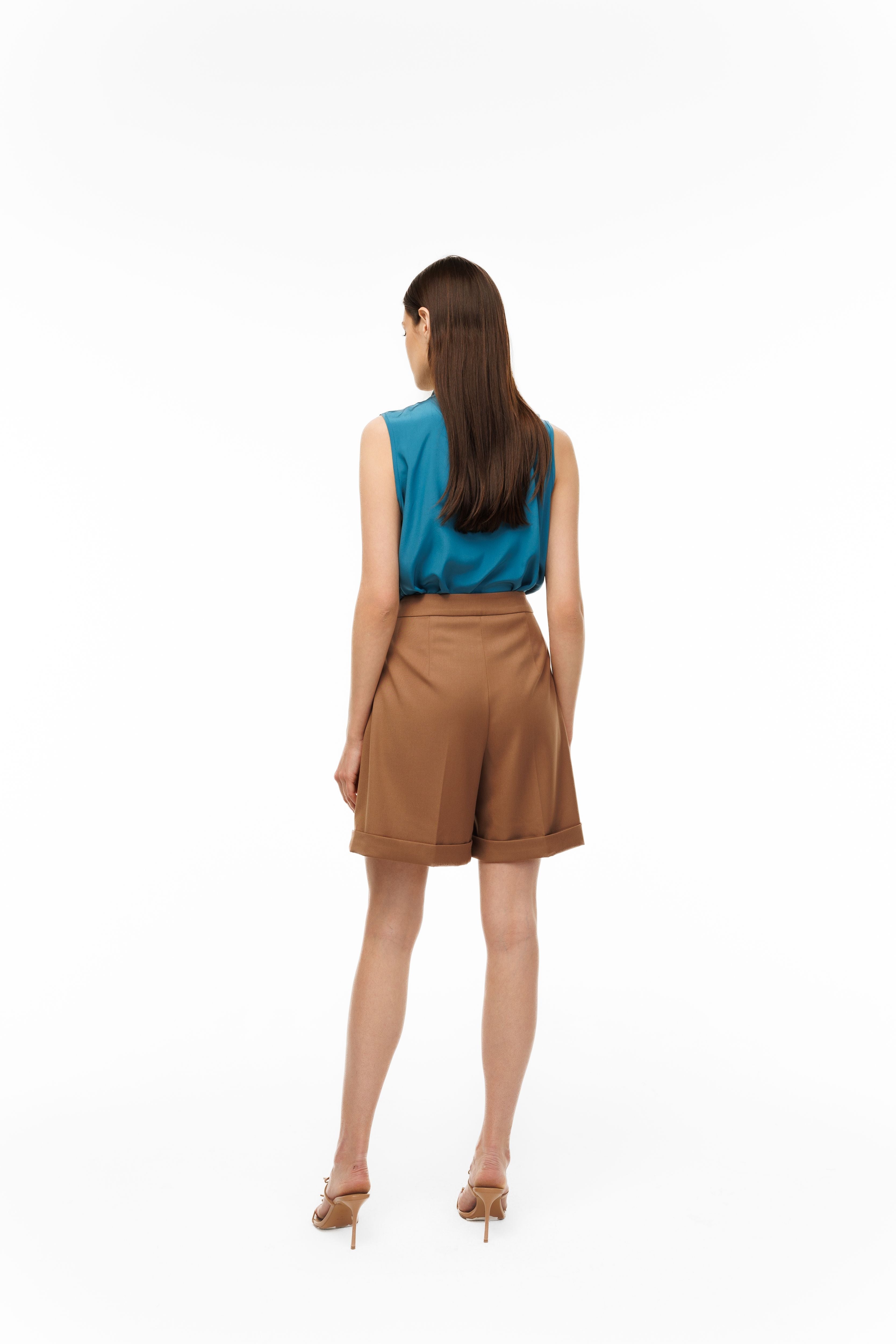 High-Waisted Shorts Toffee Glaze