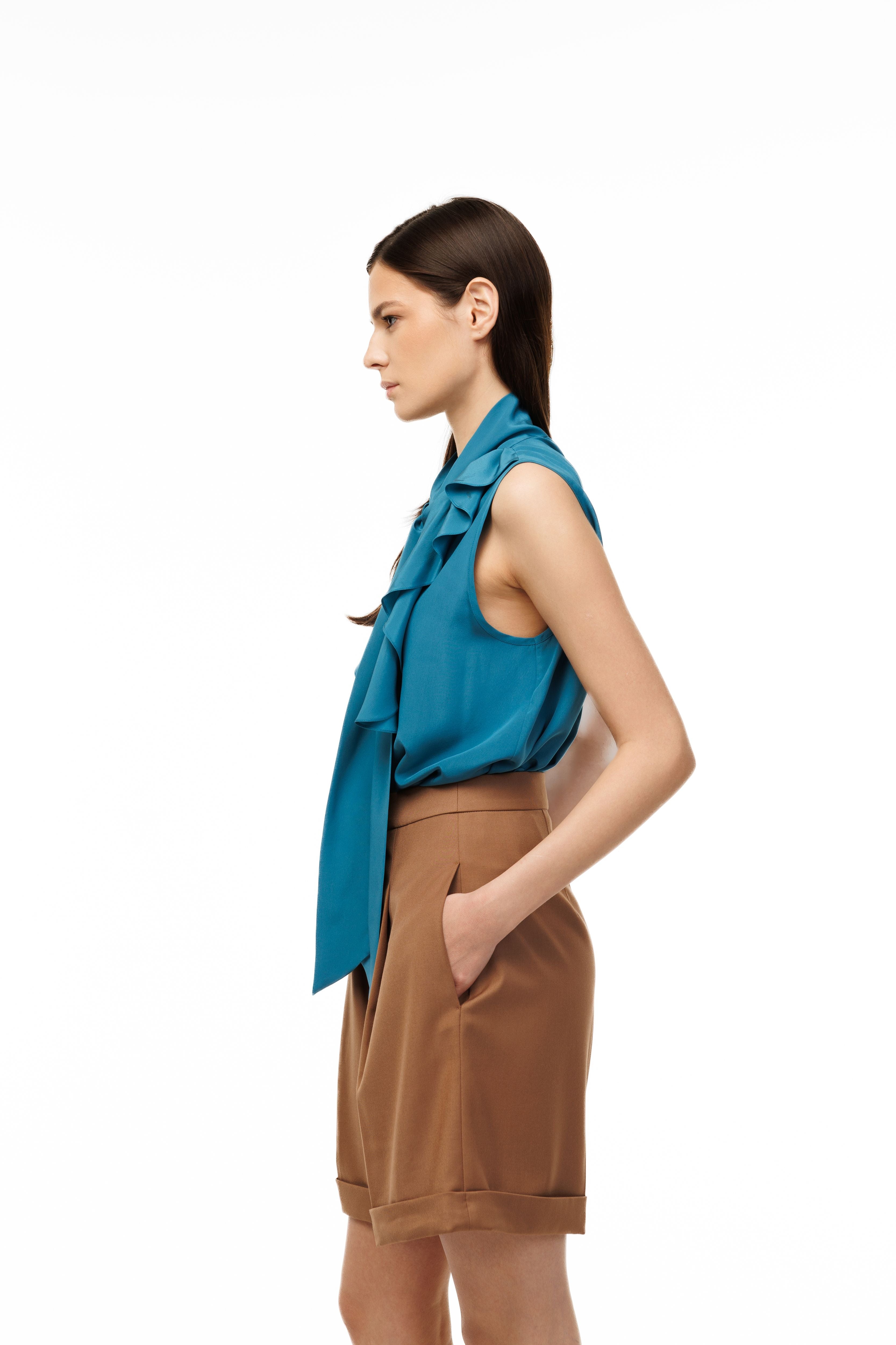 High-Waisted Shorts Toffee Glaze