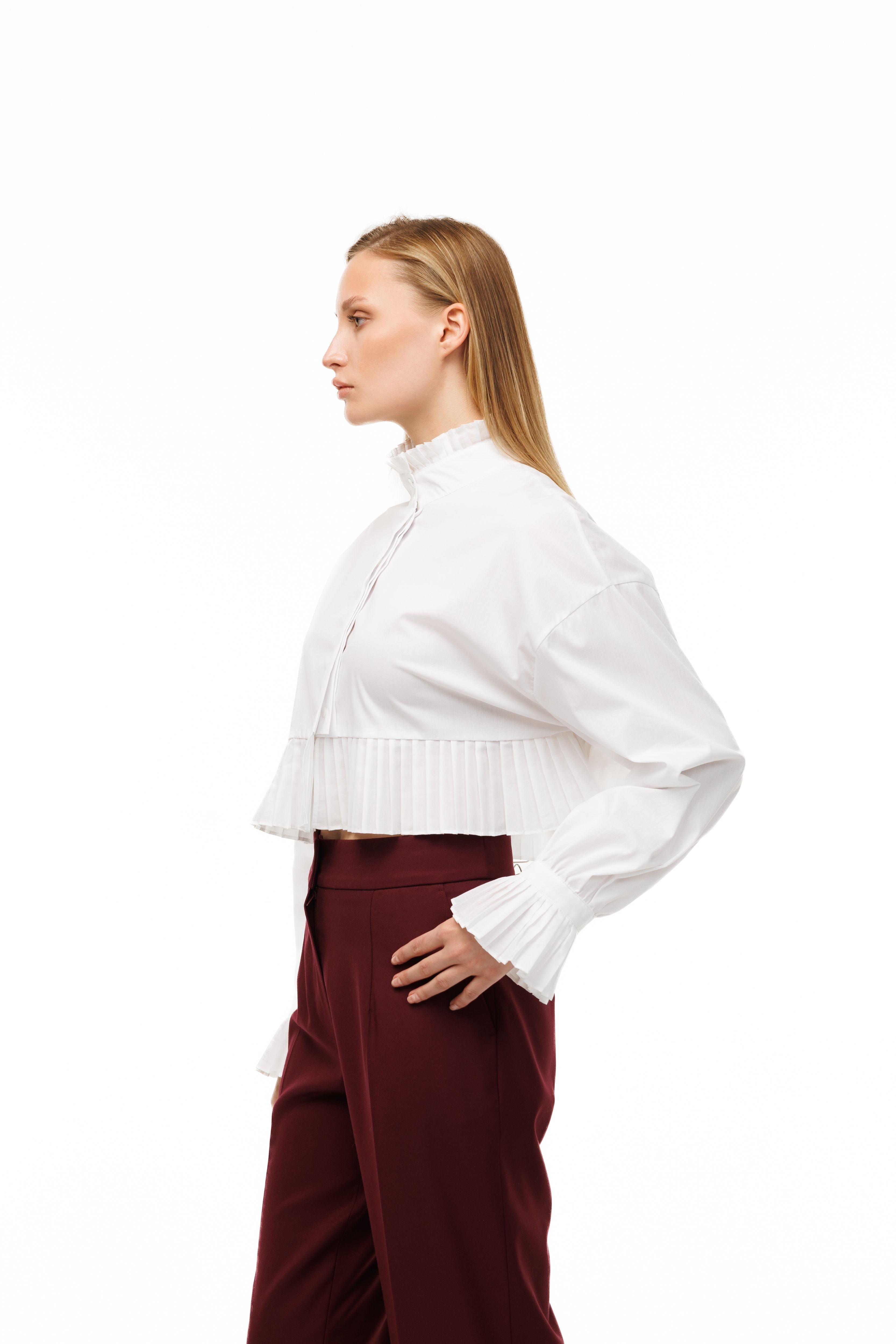 Tailored Trousers Burgundy