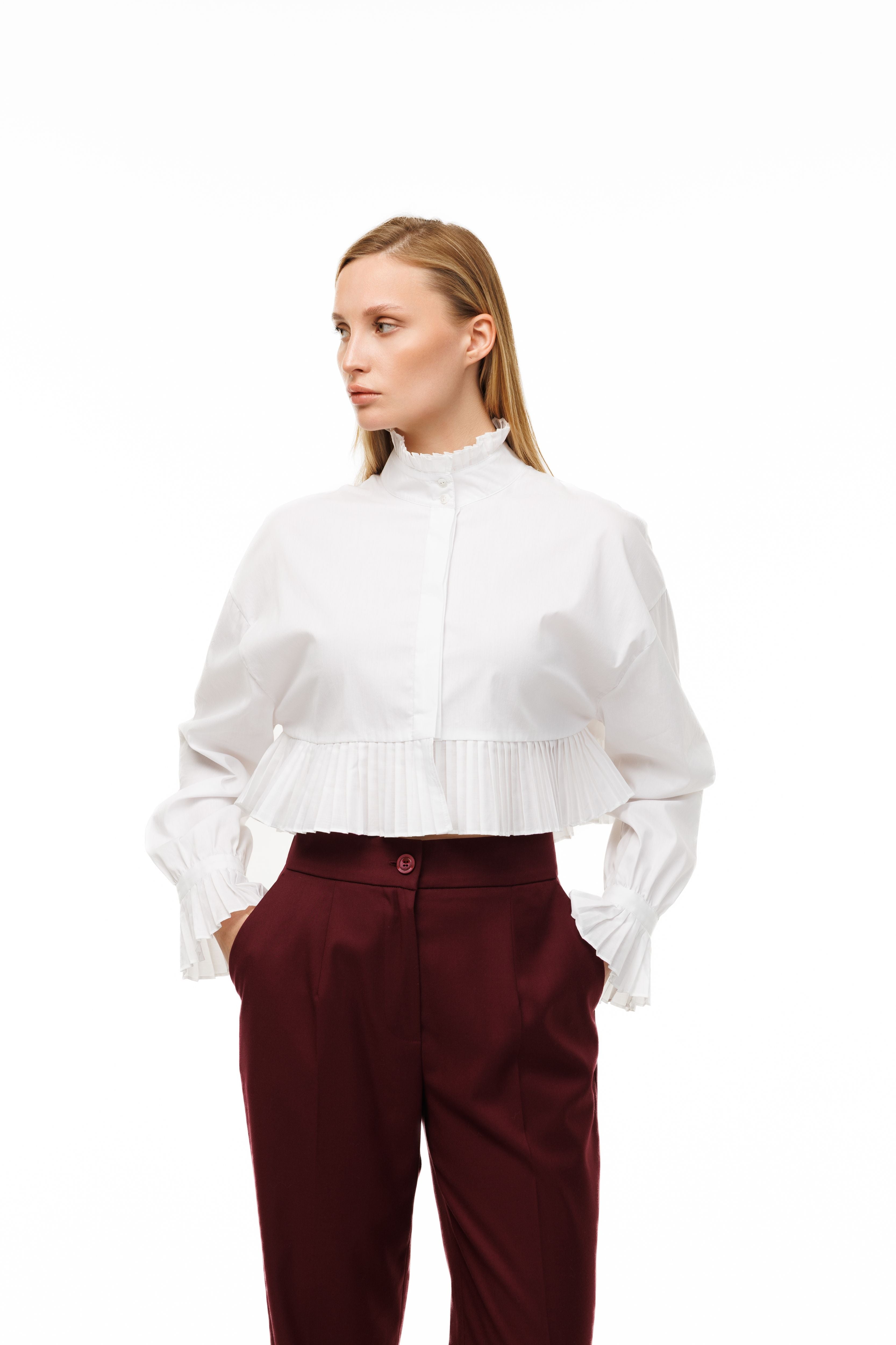 Tailored Trousers Burgundy