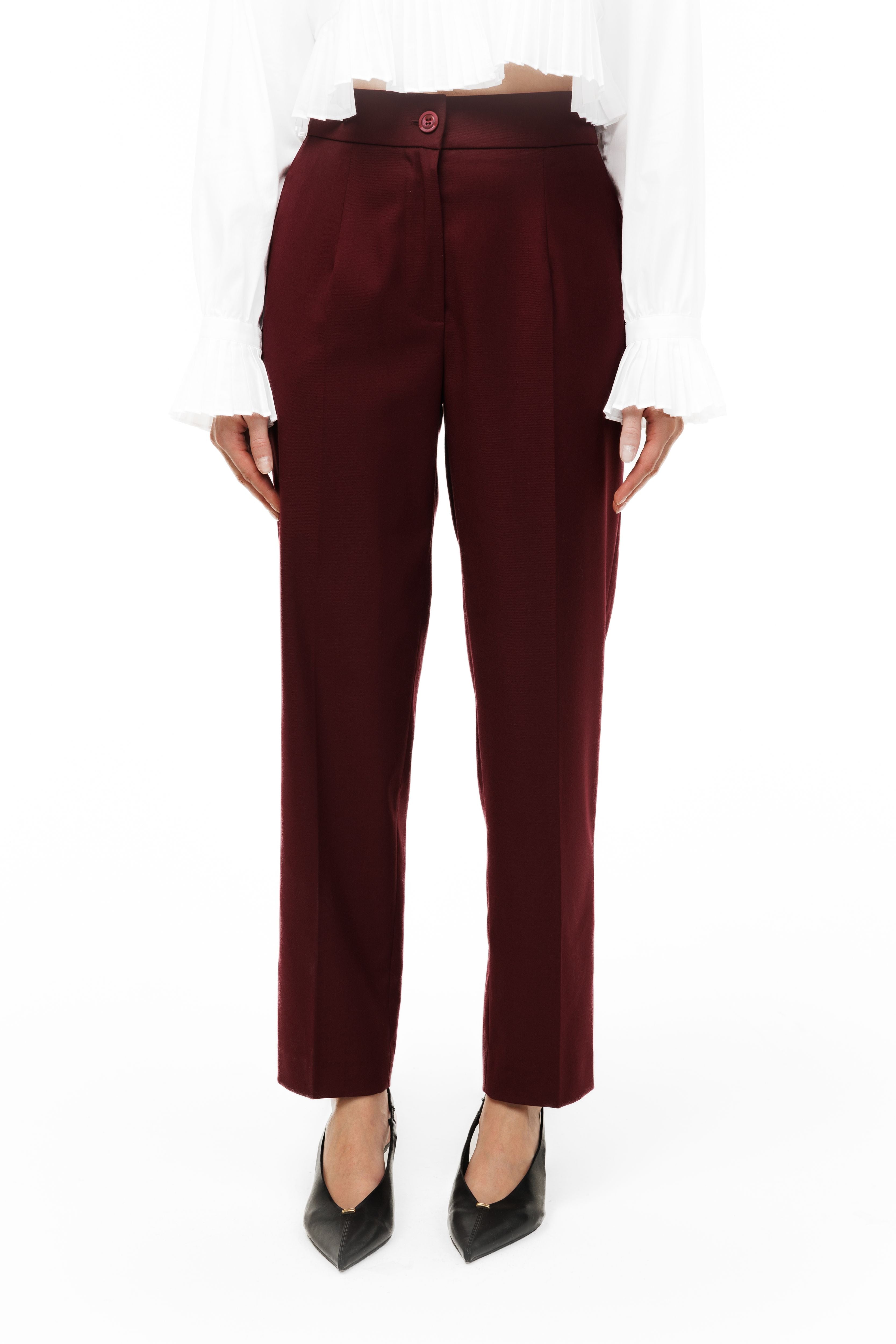 Tailored Trousers Burgundy