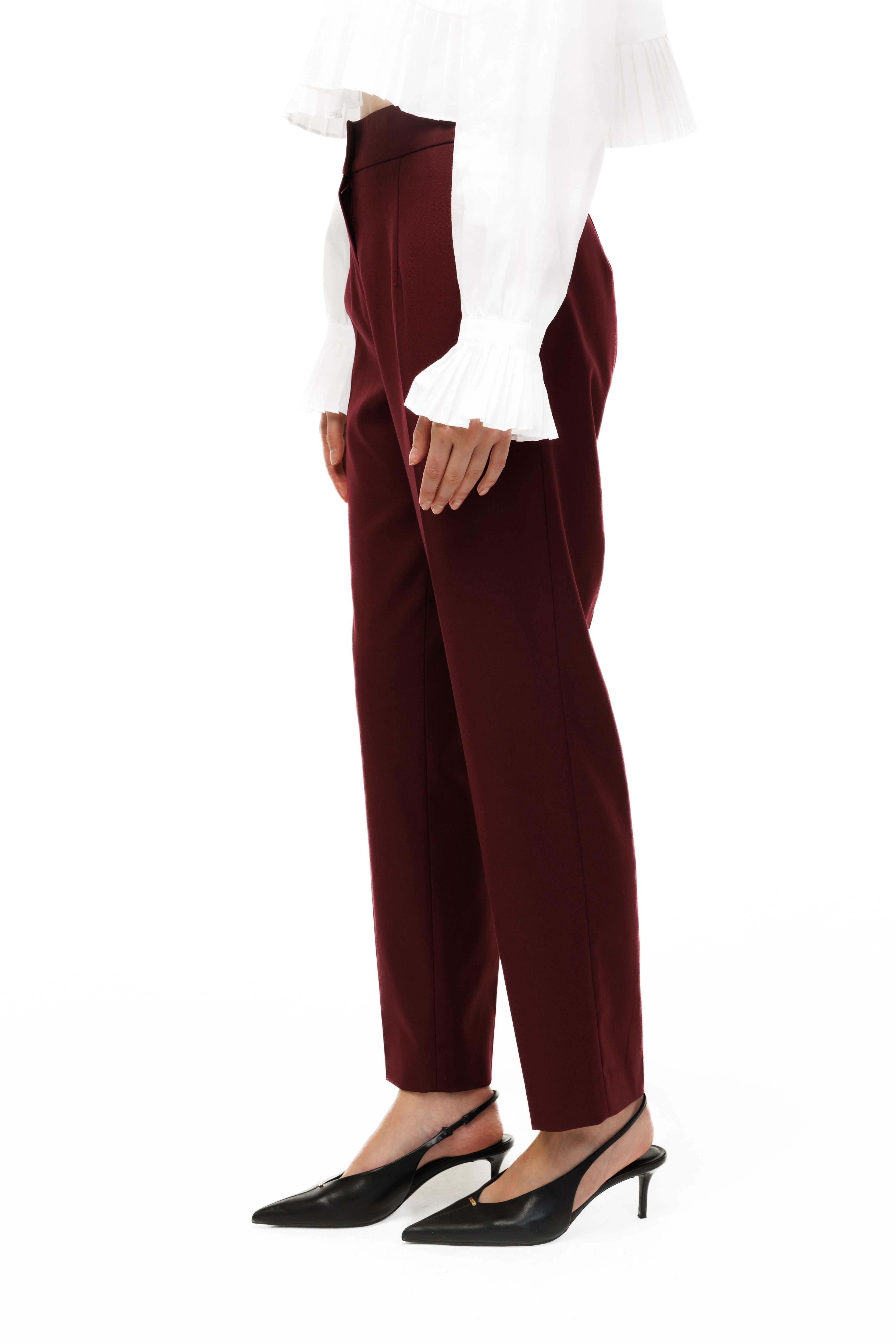 Tailored Trousers Burgundy