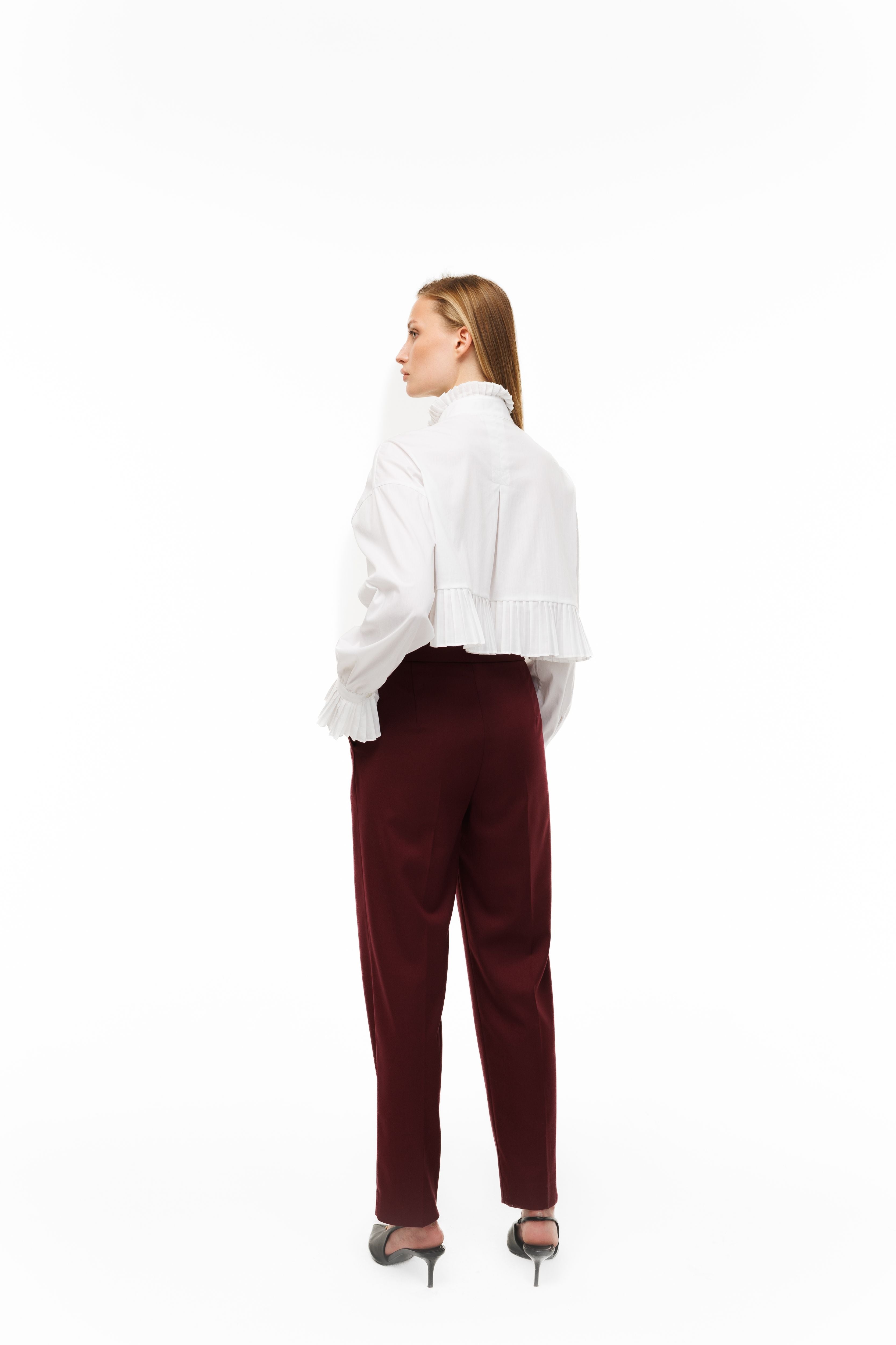 Tailored Trousers Burgundy
