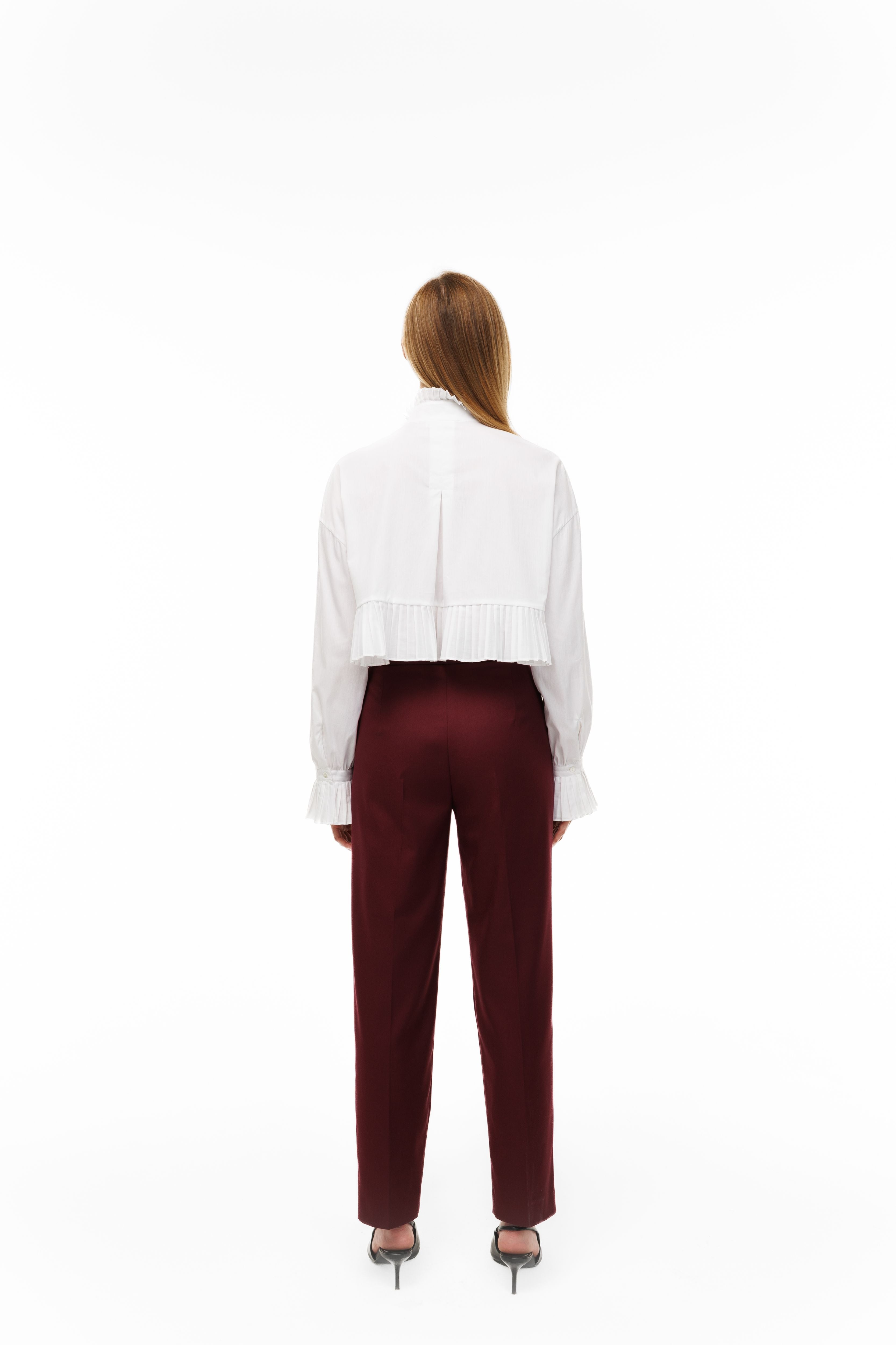 Tailored Trousers Burgundy