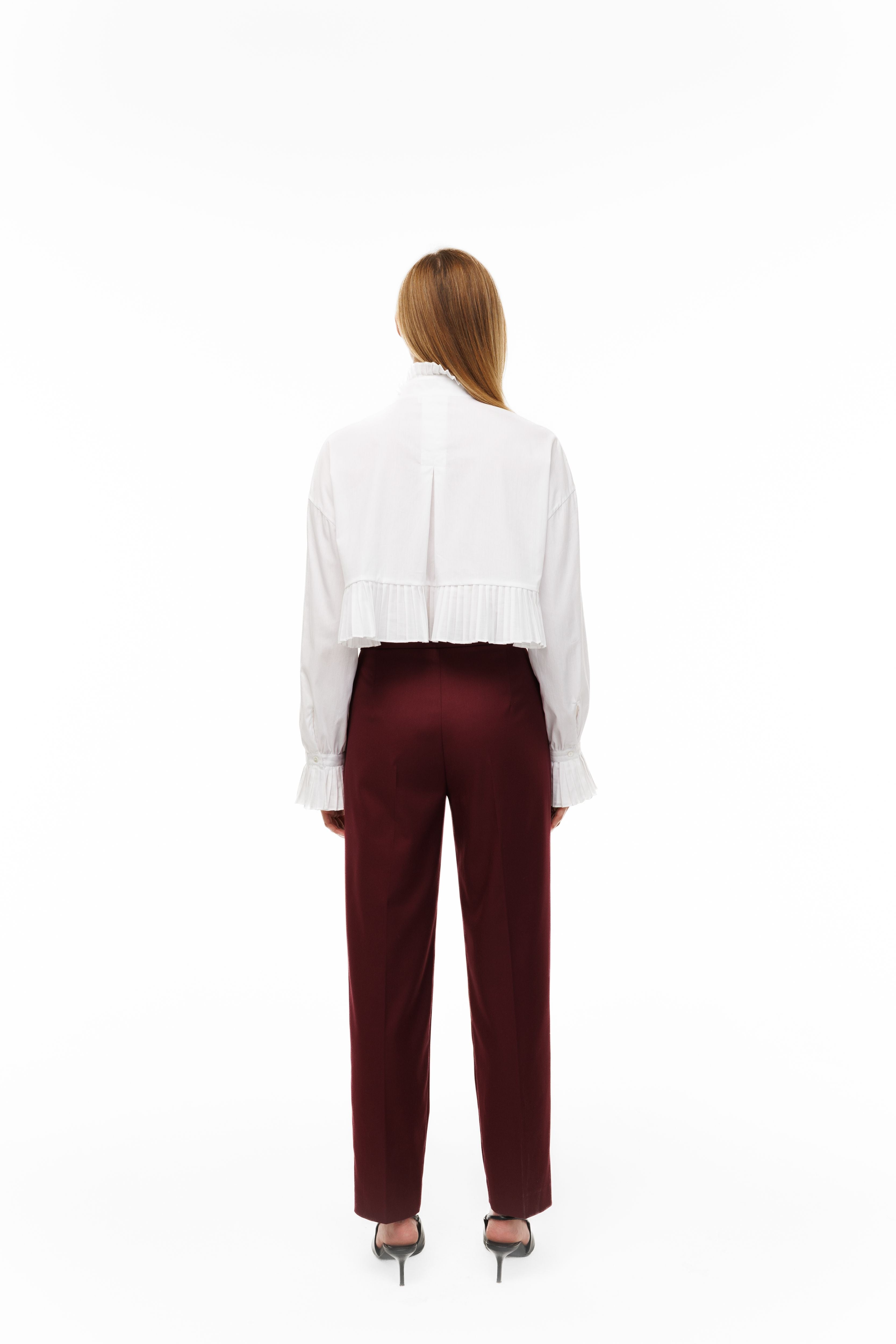 Tailored Trousers Burgundy