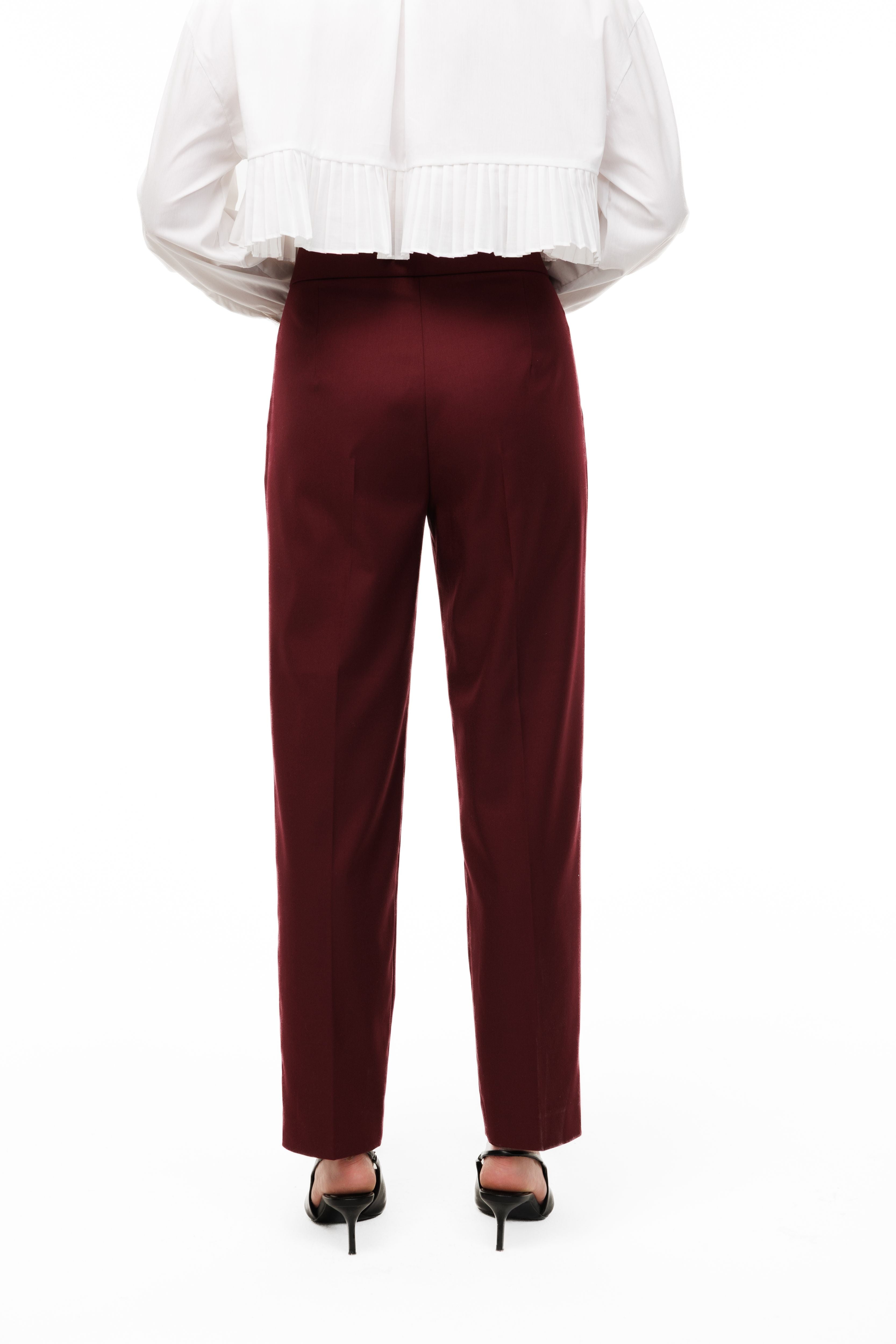 Tailored Trousers Burgundy