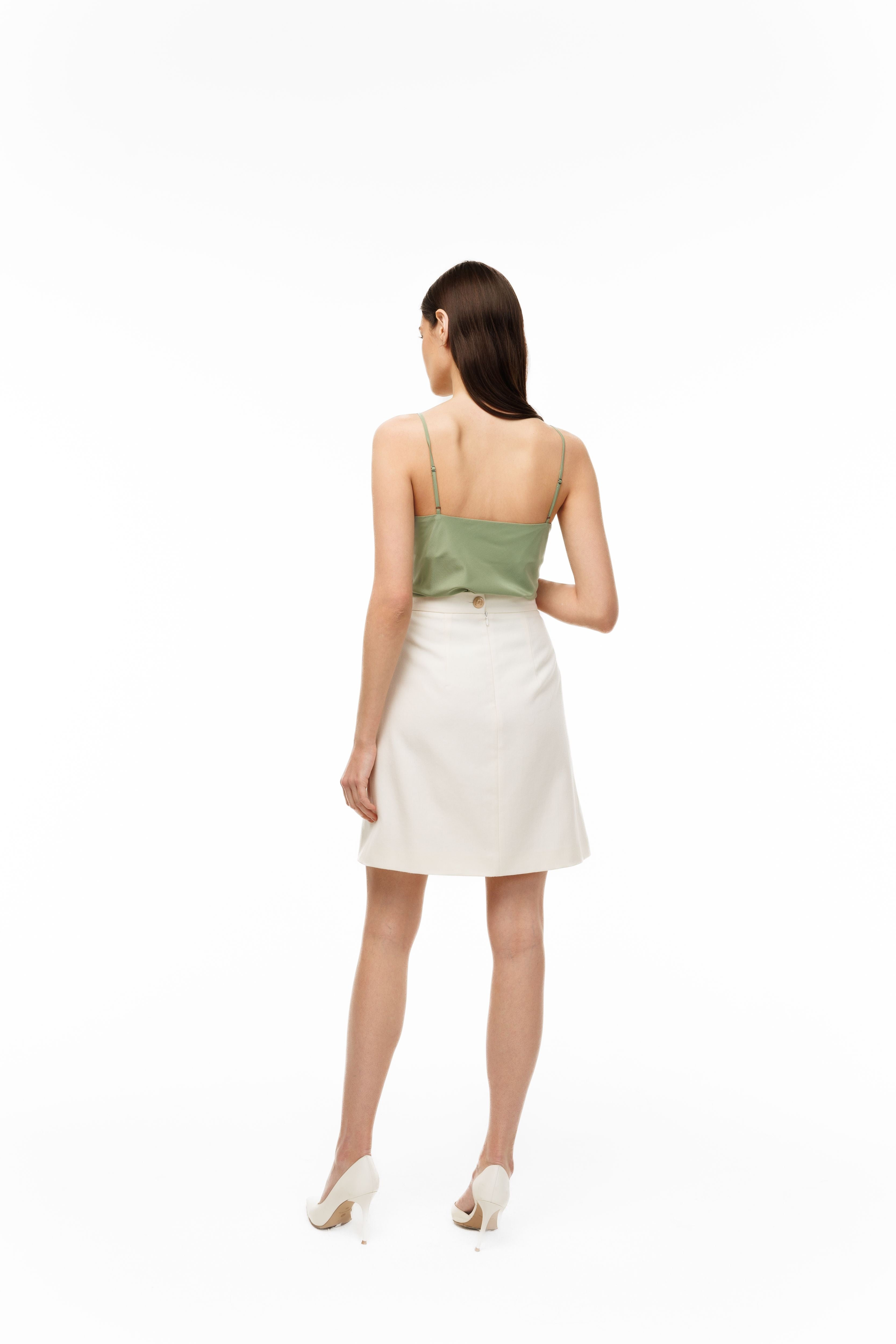Top Murmure Pistache with lace
