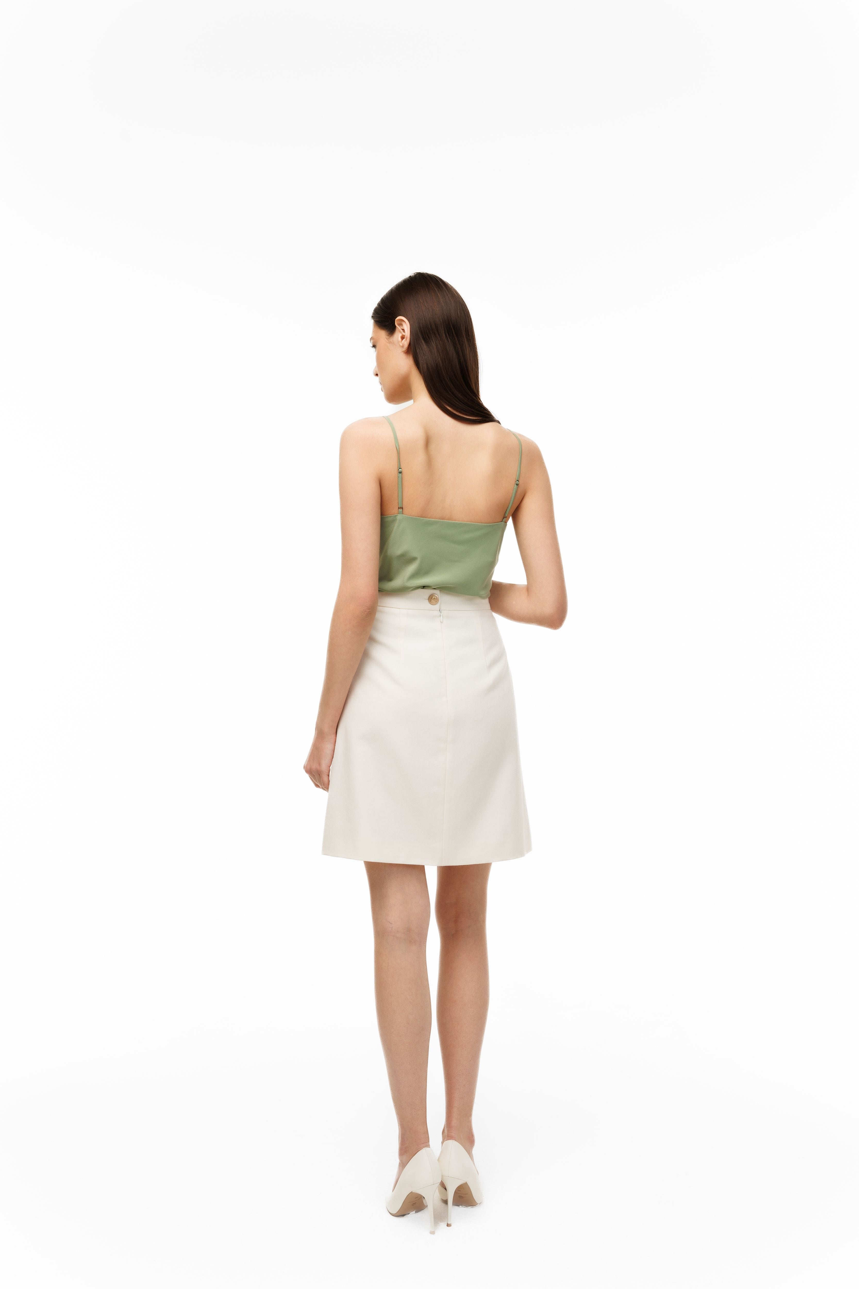Top Murmure Pistache with lace