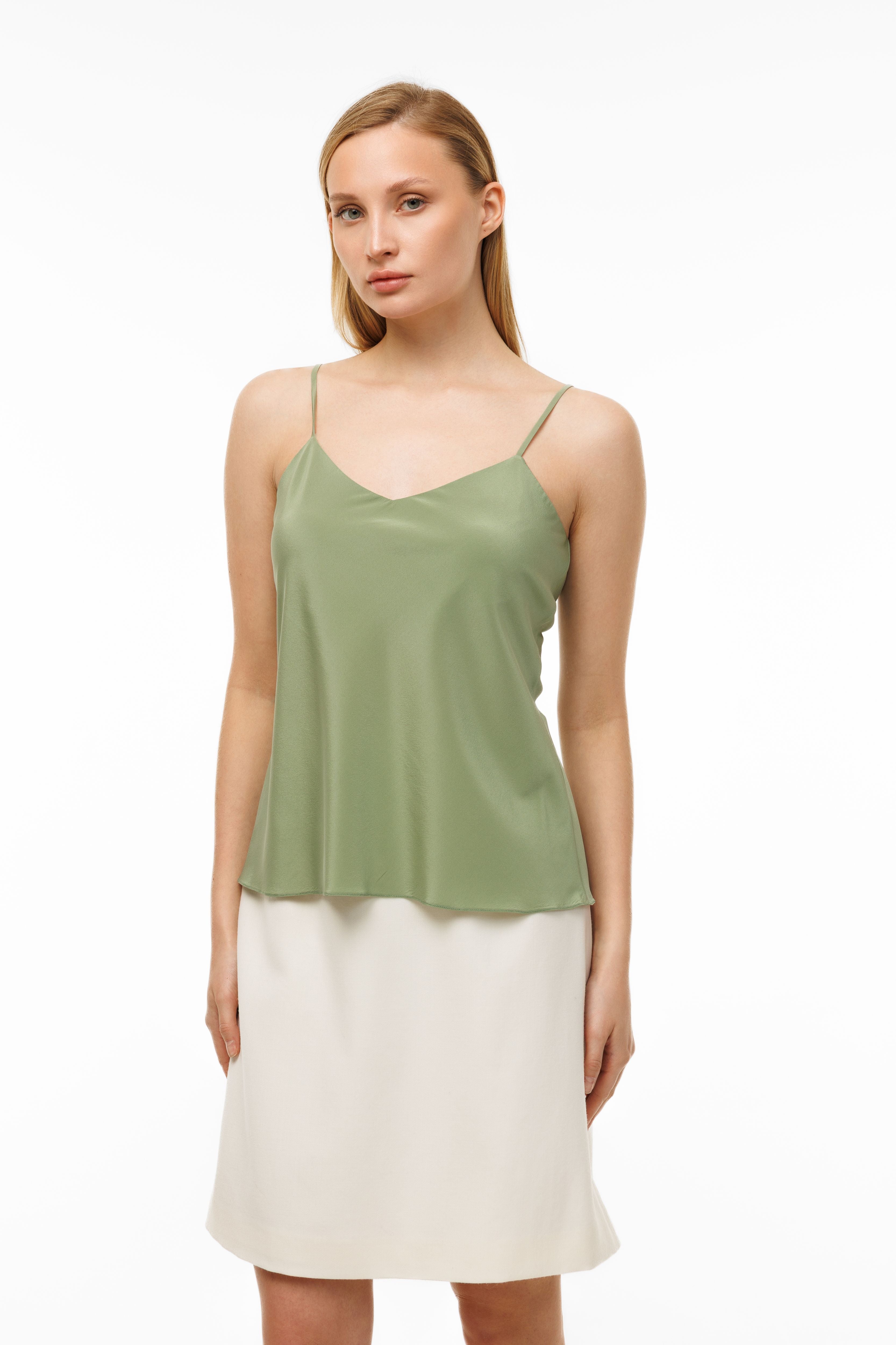 Wool A-line Skirt Ivory