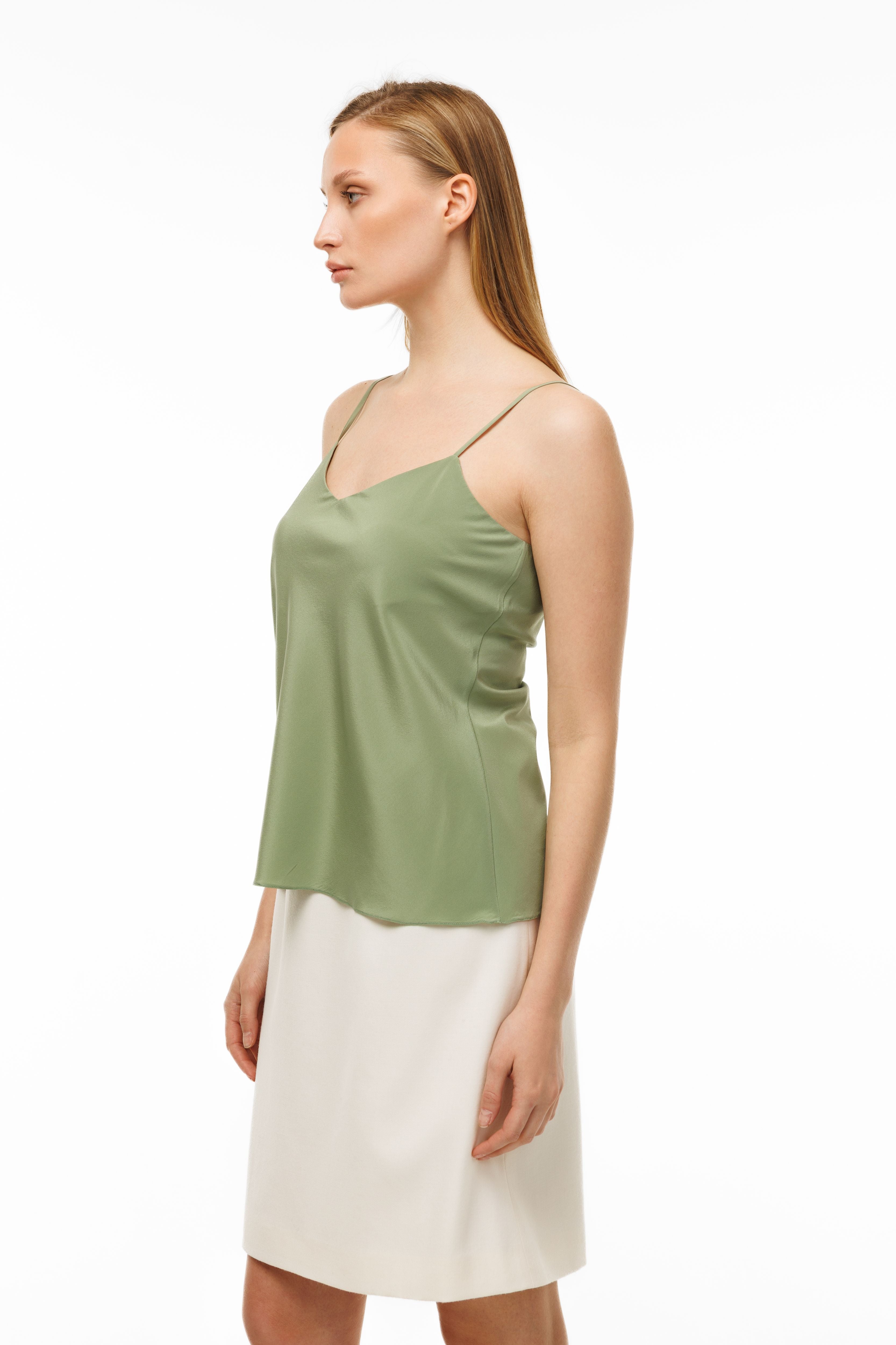Wool A-line Skirt Ivory