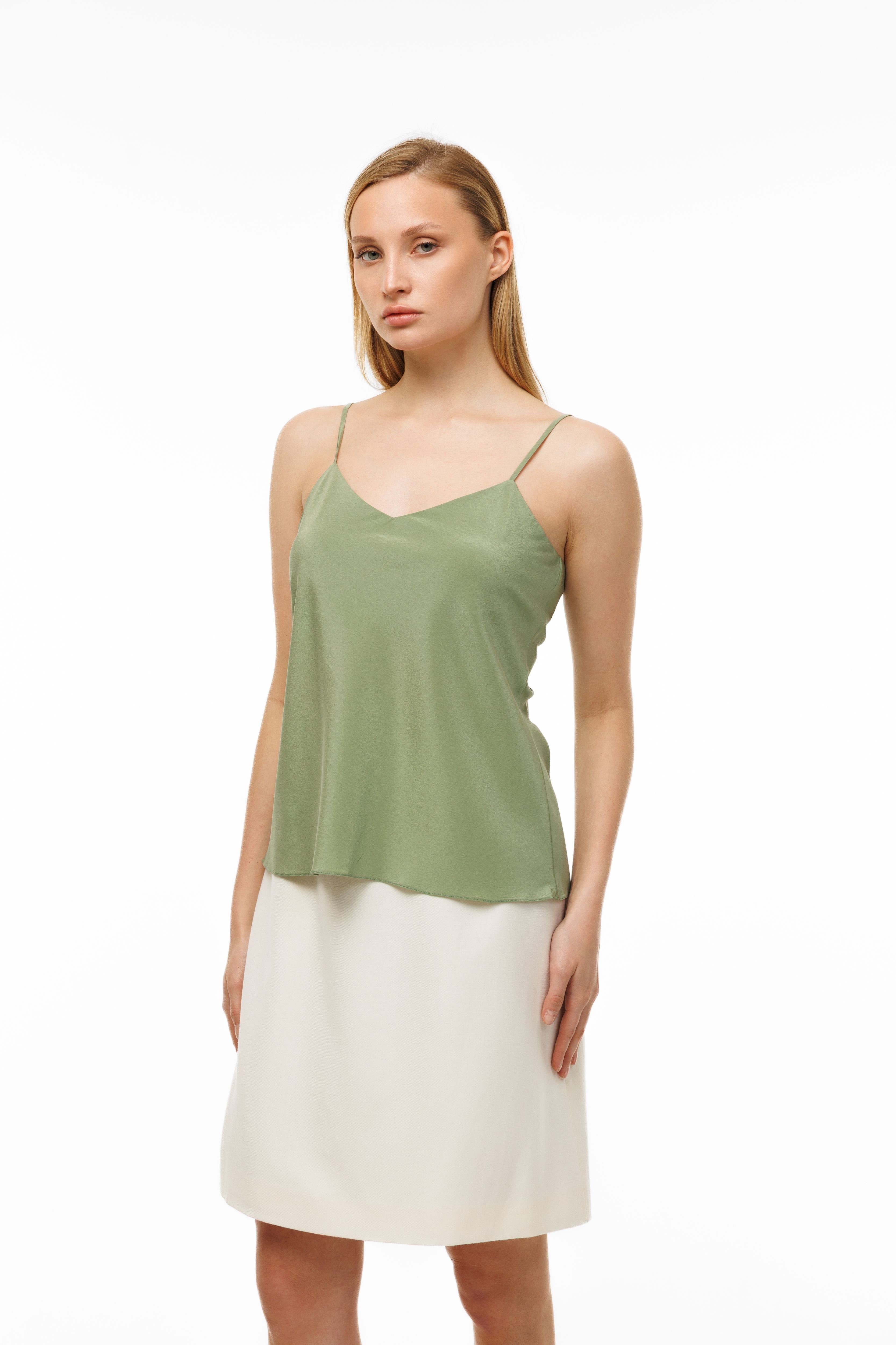 Wool A-line Skirt Ivory