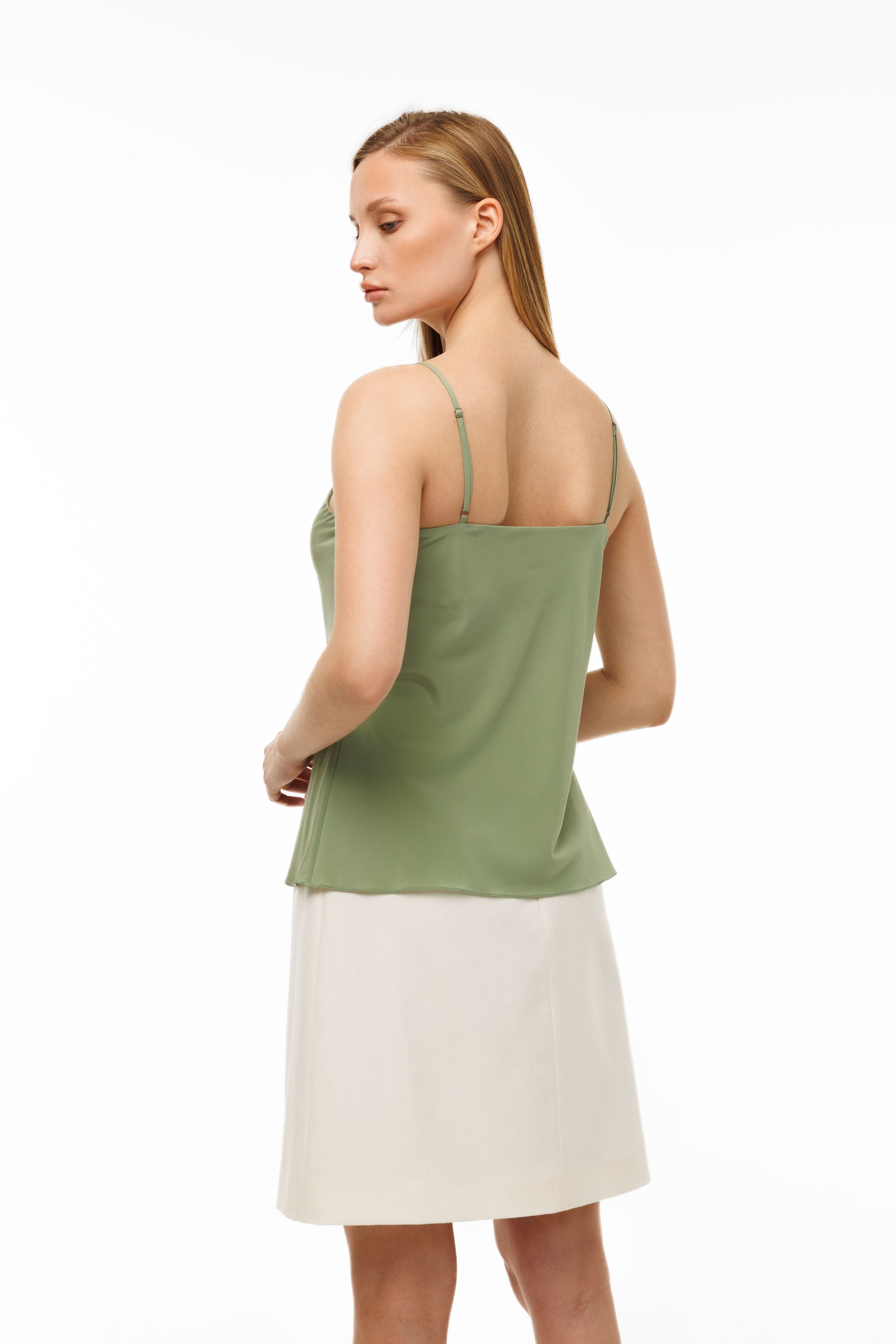 Wool A-line Skirt Ivory
